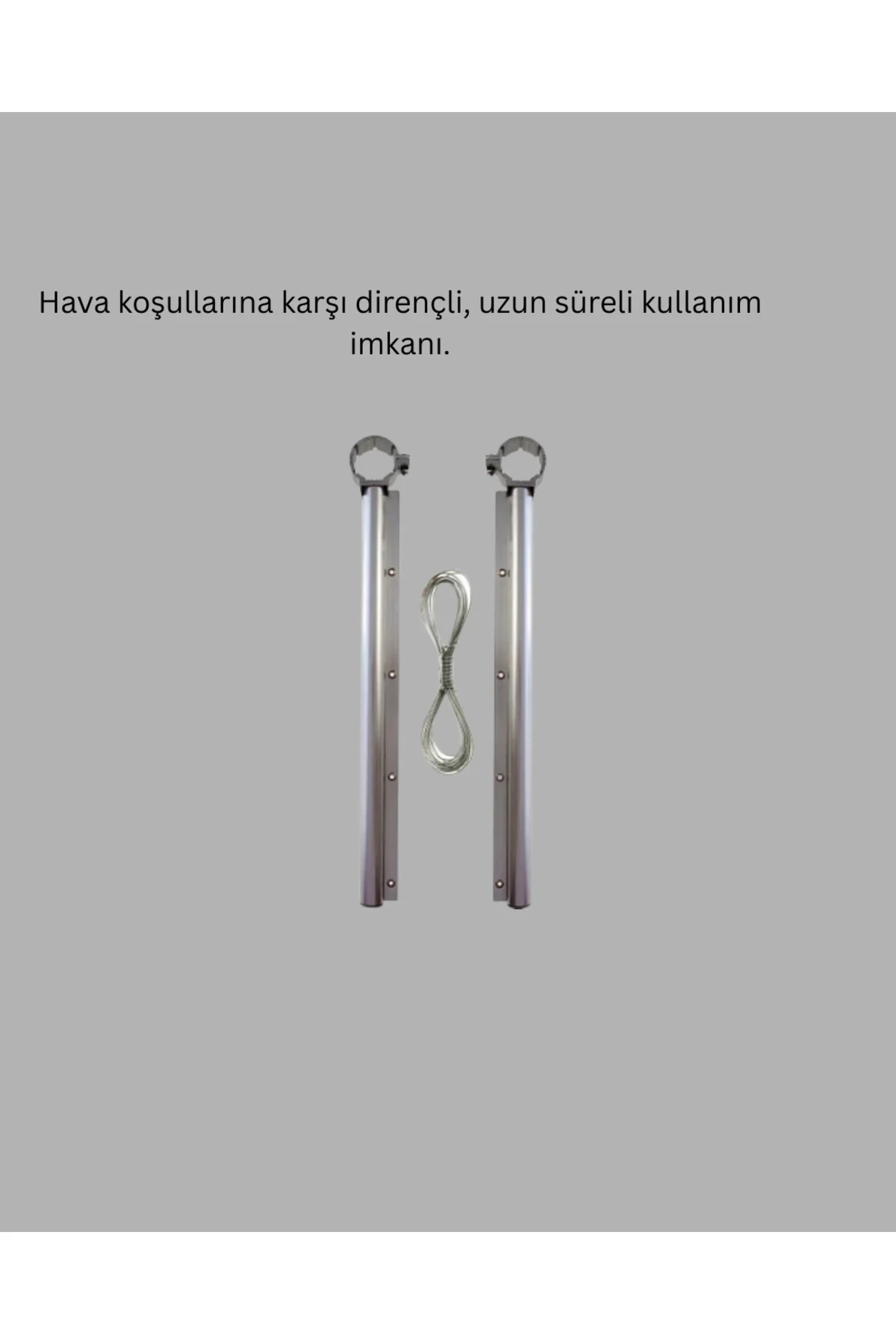 Kare Küpeşte Uyumlu Balkon Çamaşır Askısı 25X60 Cm Beyaz Pratik Kare Küpeşte Uyumlu Balkon Çamaşır Askısı 25X60 Cm Beyaz Pratik - Görsel 2