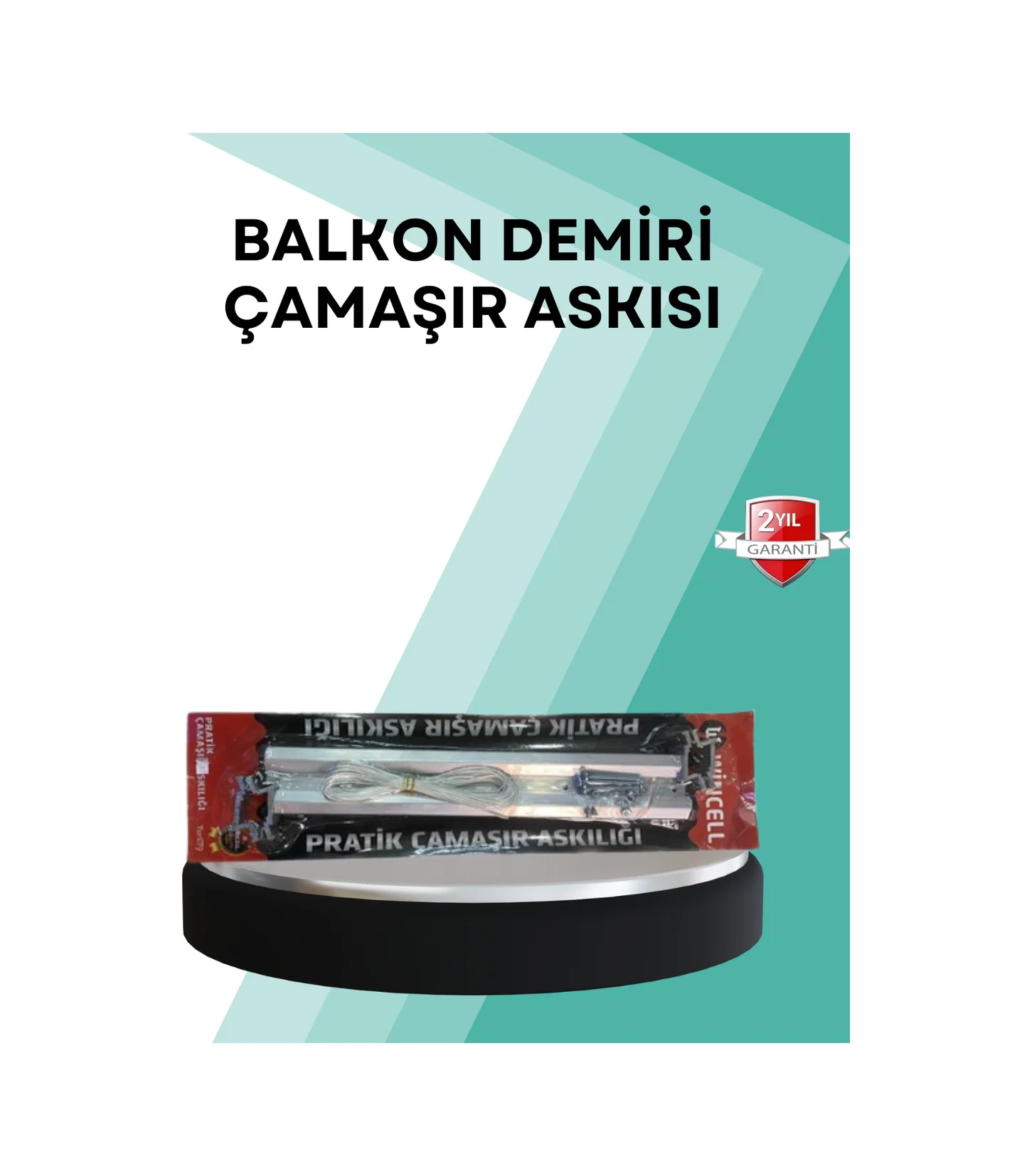 Kare Küpeşte Uyumlu Balkon Çamaşır Askısı 25x60 Cm Beyaz Pratik Diğer