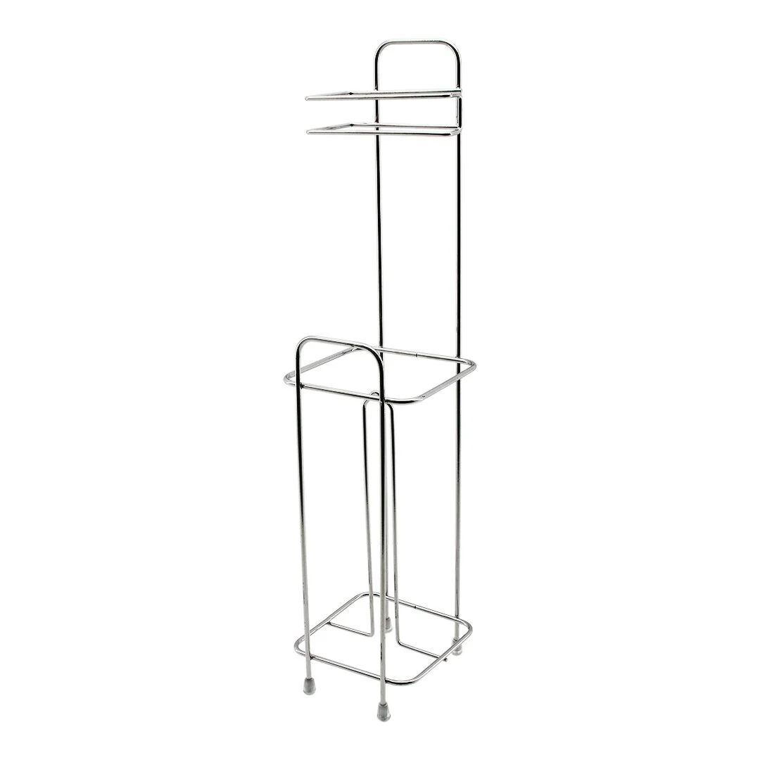 Kare Metal - Krom Yedekli Wc Kağıtlık Bx40