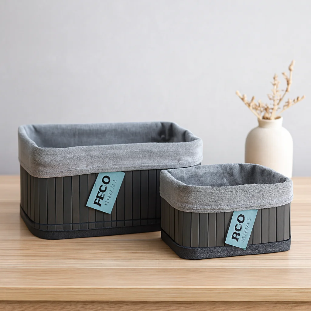 Kare Organizer Sepet - Bambu Kenarlı, Ahşap Taban, Bezli - 18x21 cm Fiyatı, Yorumları ve Özellikleri