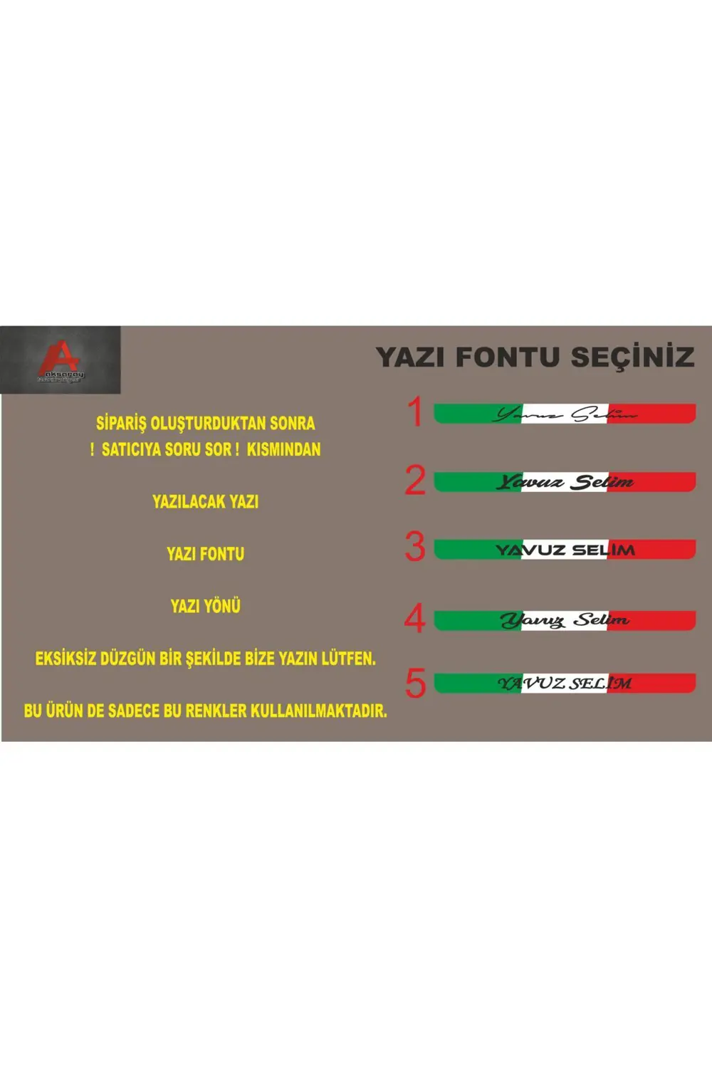 Kare Plakalık Italyan Bayraklı Kişiye Özel Lazer Kesimpleksi|isim