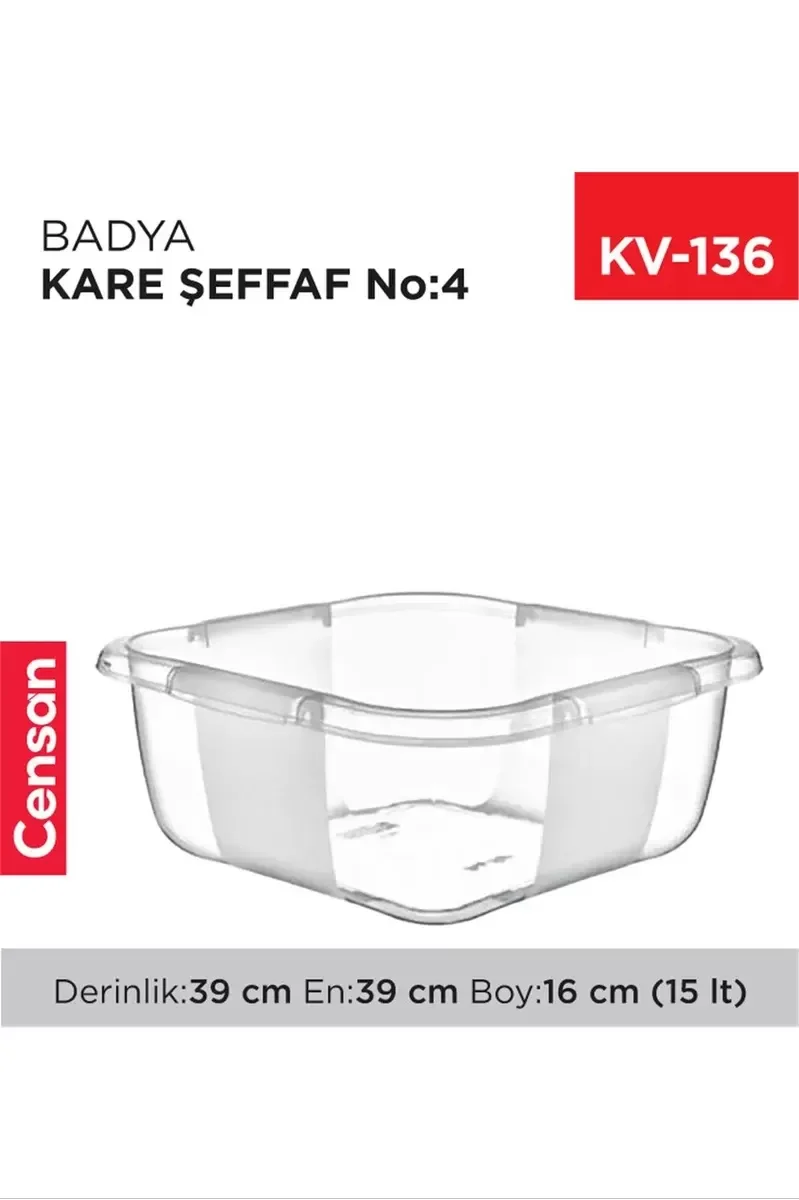 Kare Şeffaf Badya 1 Adet 4 No Royaleks-E167