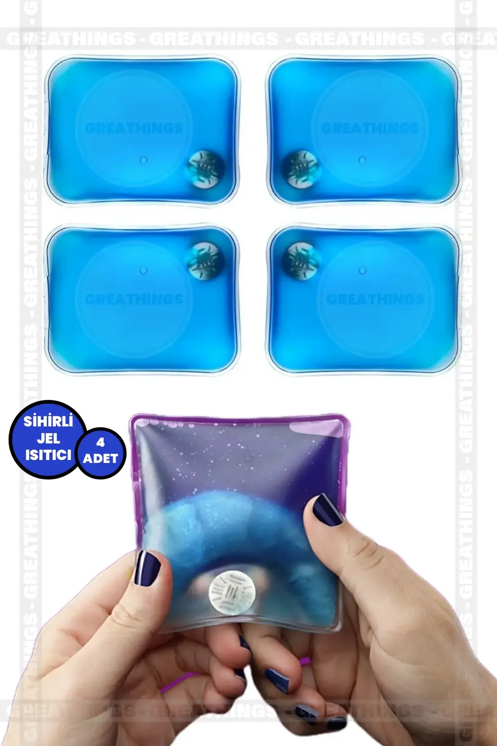 Kare Şekilli Sihirli Jel Isıtıcı, Isınmatik, Cep Sobası, Avcı Bal