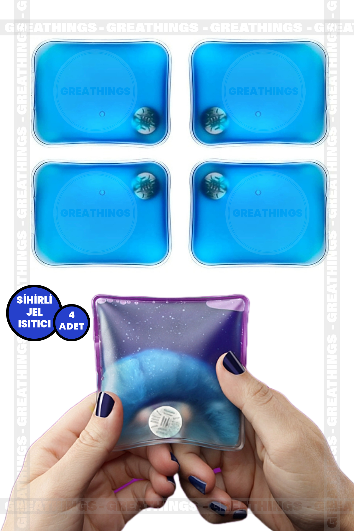 Kare Şekilli Sihirli Jel Isıtıcı, Isınmatik, Cep Sobası, Avcı Bal