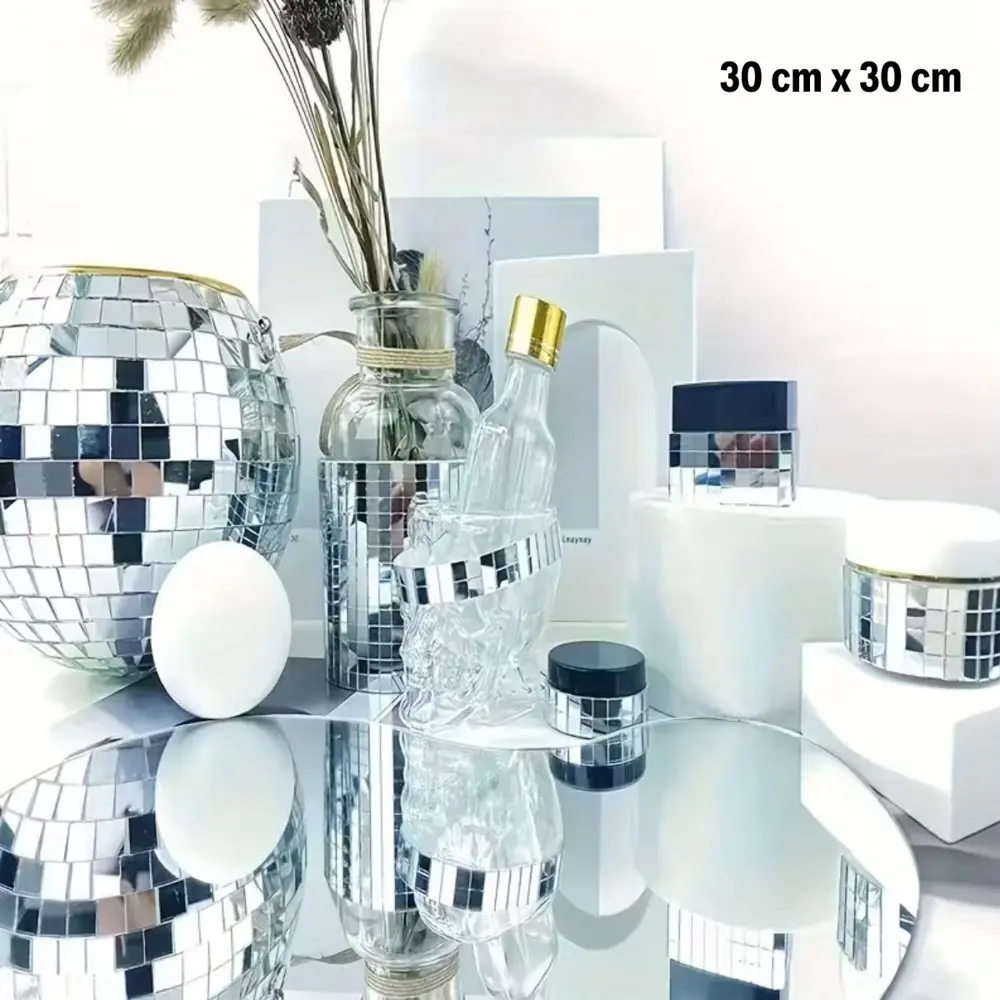 Kare Silver Cam Mozaik Fayans Çıkartmaları El İşi Kare Cam Fayans