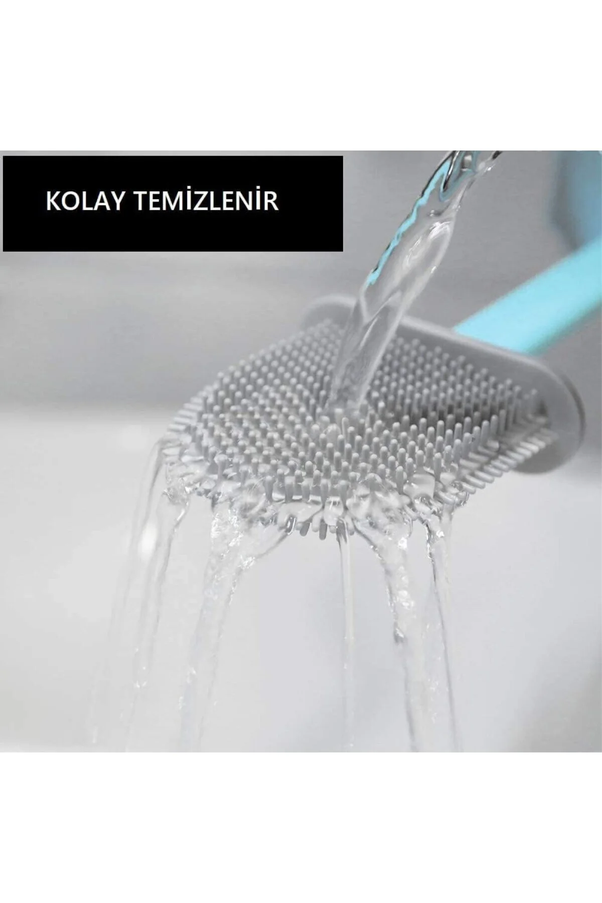 Kare Slikon Klozet Fırçası Siyah (NV2024)