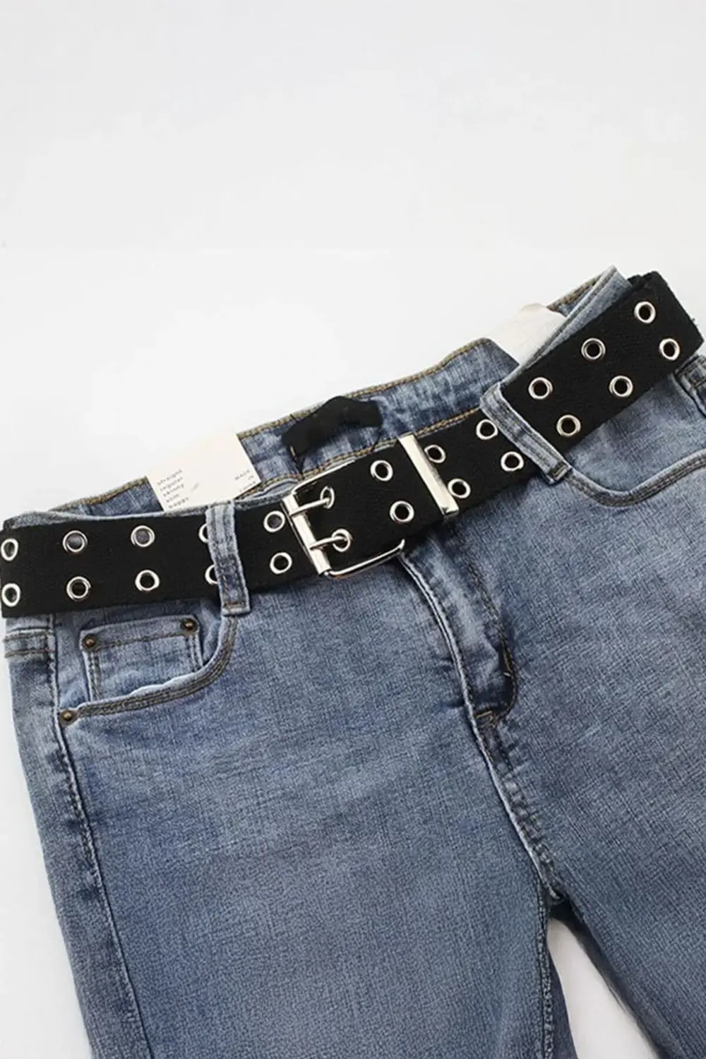 Kare Tokalı Canvas Siyah Kemer