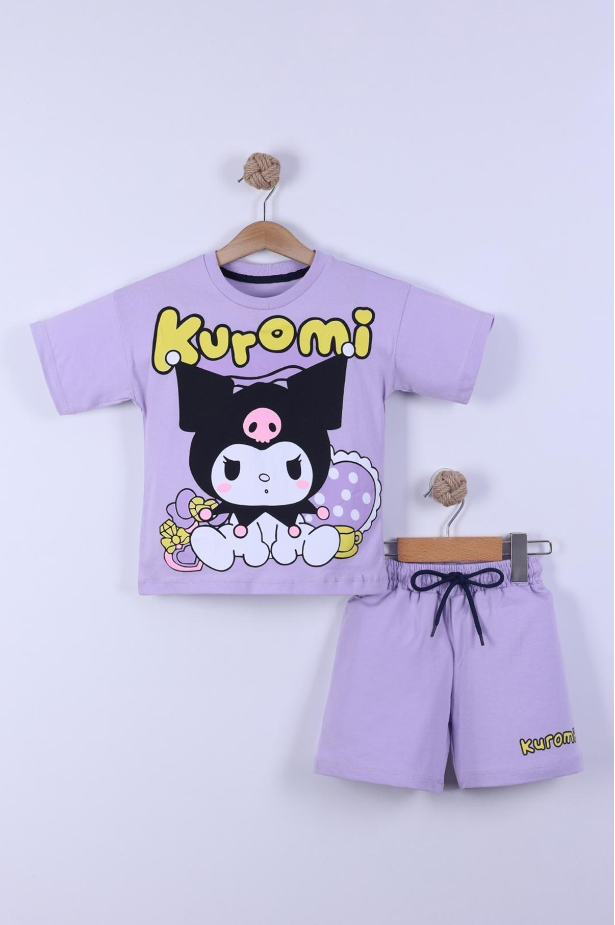 Karekter Baskılı Kız Çocuk T-Shirt Şort Takım 3/6 yaş