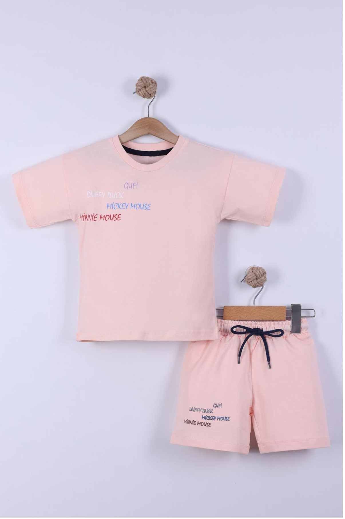 Karekter Baskılı Kız Çocuk Şortlu Takım 3/6 yaş