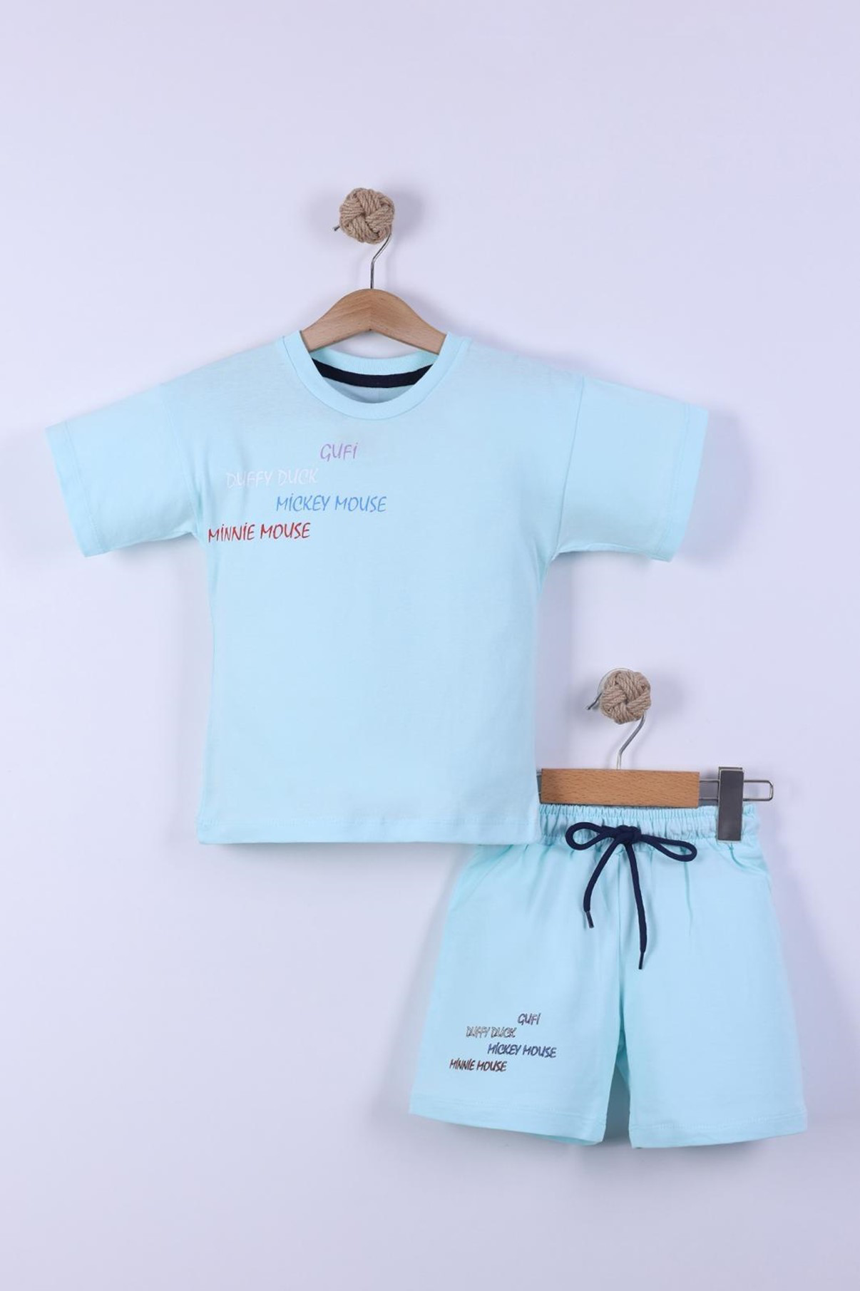 Karekter Baskılı Kız Çocuk Şortlu Takım 3/6 yaş