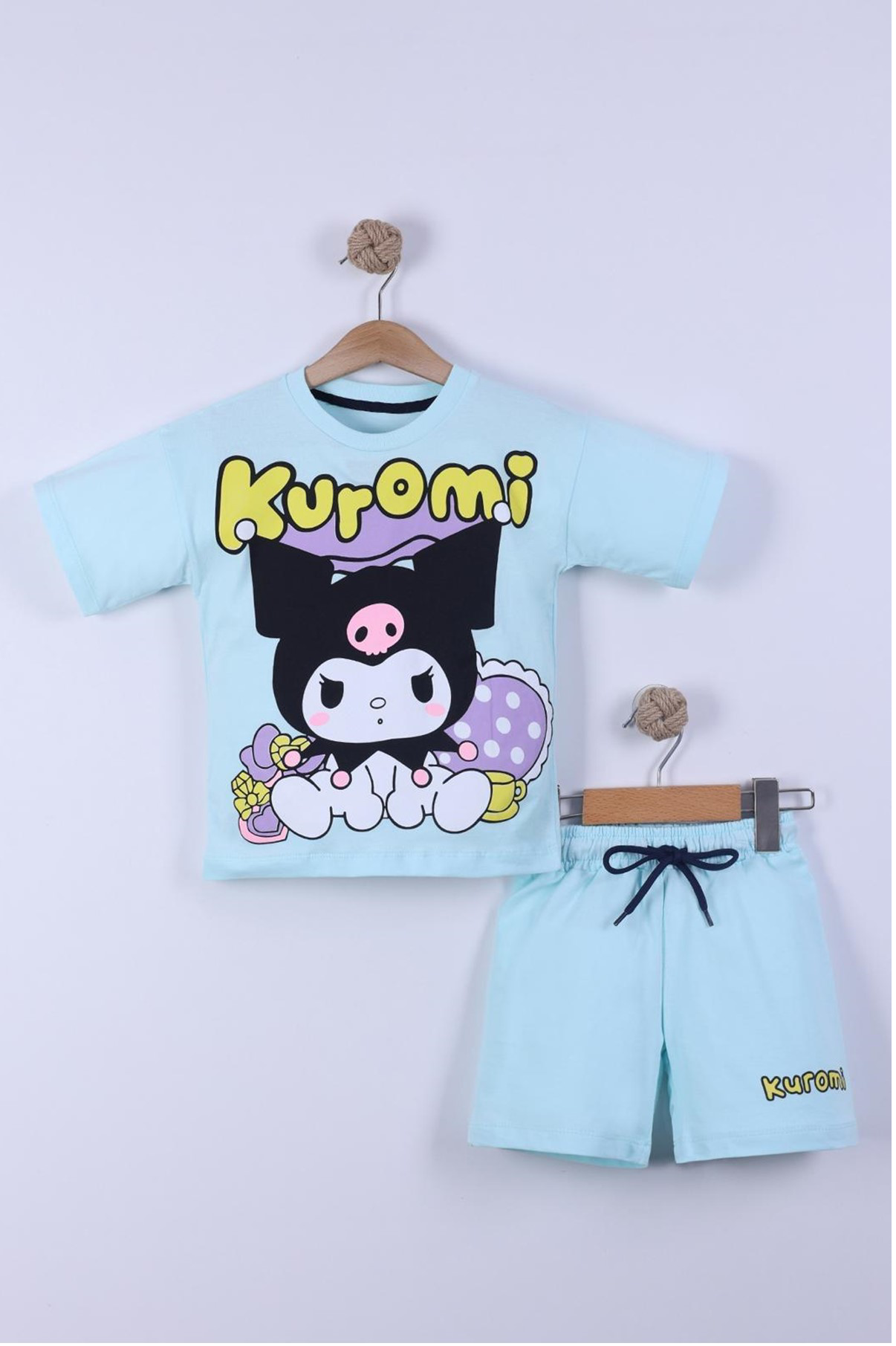 Karekter Baskılı Kız Çocuk T-Shirt Şort Takım 3/6 yaş