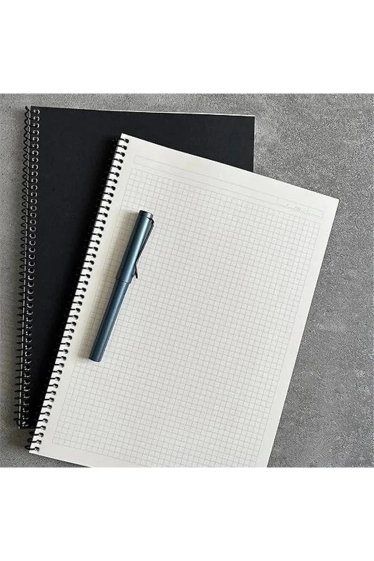 Kareli Spiralli Not Defter, A4 Boyut (21x29,7 cm), 60 Yaprak, 90gr. Ivory Kağıt, Ofis