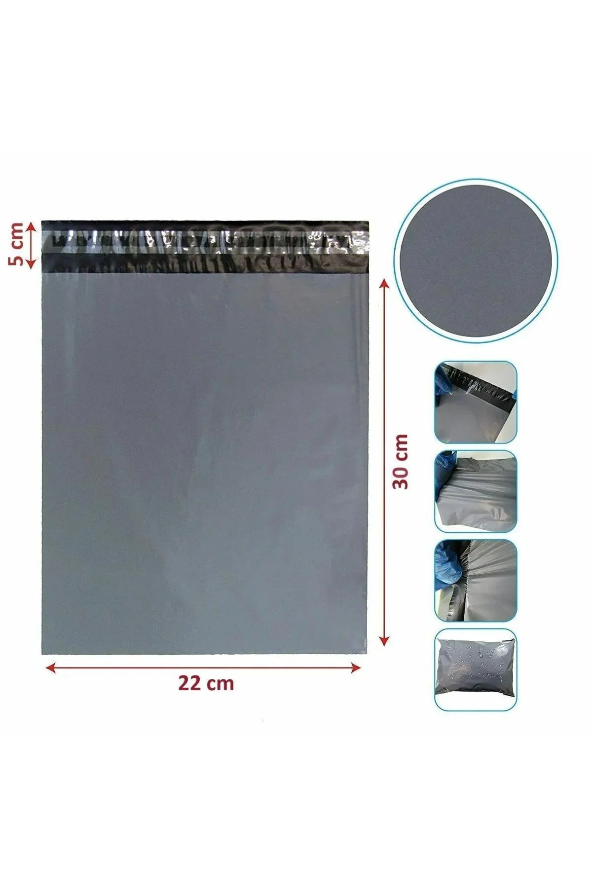 Kargo Poşeti (22x30+5 cm) cepli (250 Adet)