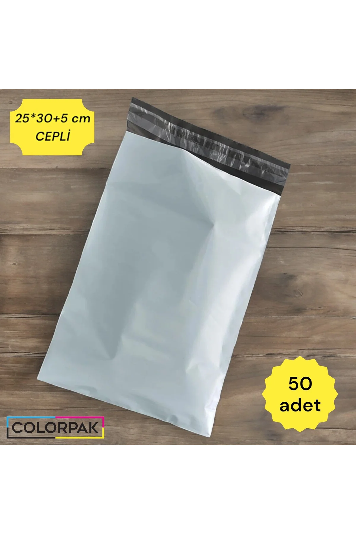 Kargo Poşeti (25x30+5 cm) cepli (50 Adet)