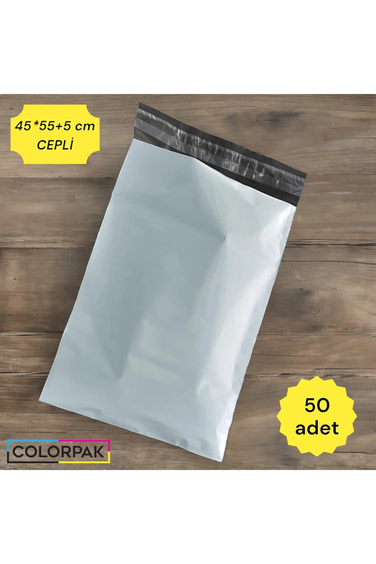 Kargo Poşeti (45x55+5 cm) cepli (50 Adet)