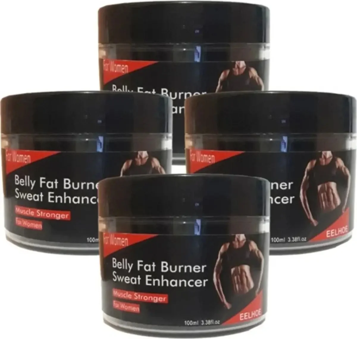 Karın Yağı Erıtıcı Terleme Kremi 100 ml x 4 Adet - Bel Zayıflama Kremi