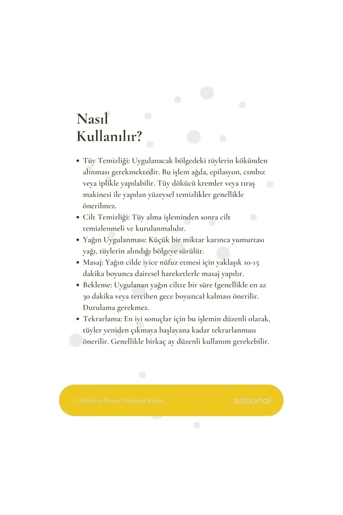 Karınca Yumurtası Yağı 50 ml - Epilasyon Sonrası Tüy Azaltıcı Bakım Yağı