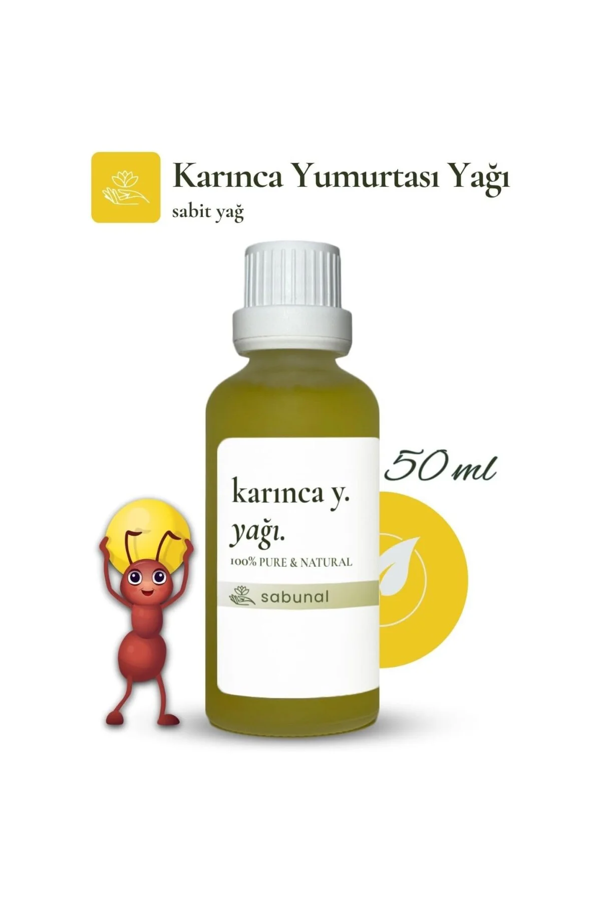 Karınca Yumurtası Yağı 50 ml - Epilasyon Sonrası Tüy Azaltıcı Bakım Yağı