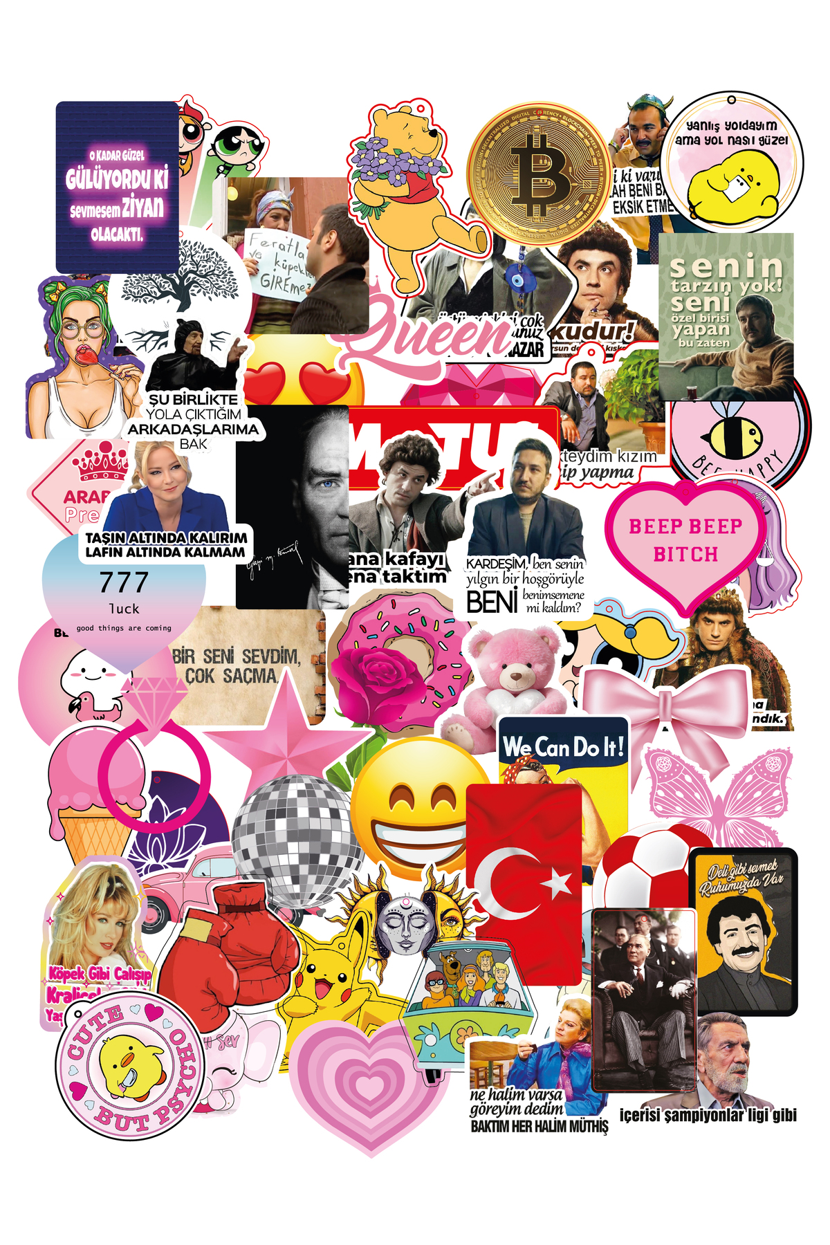 Karışık 50 Adet Ekonomik Dekoratif Oto Kokusu ve Aksesuar Seti