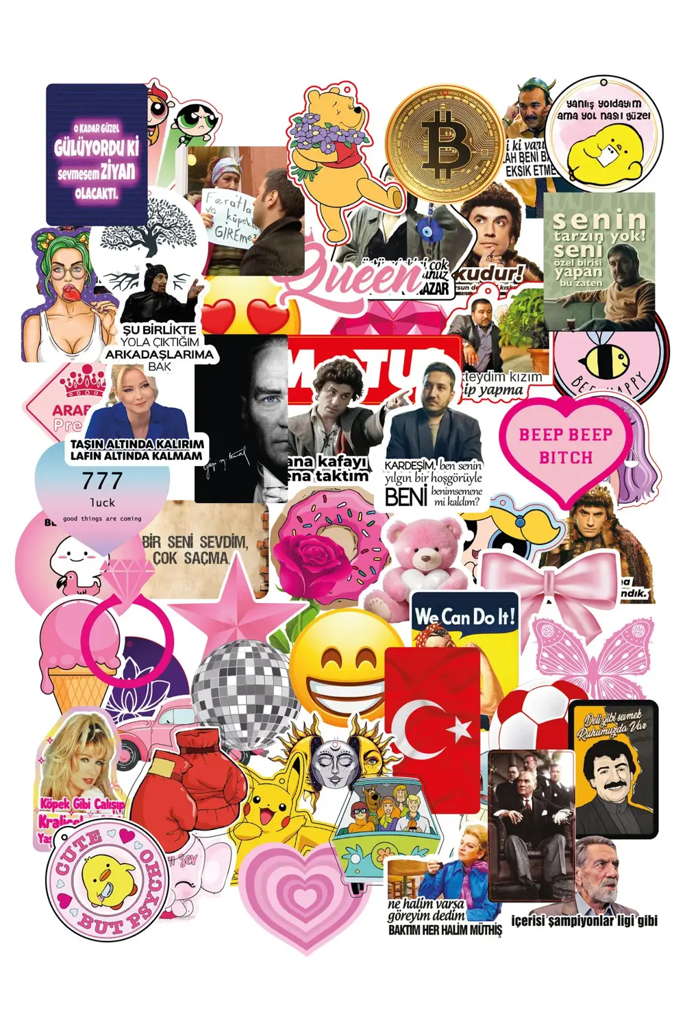 Karışık 50 Adet Ekonomik Dekoratif Oto Kokusu ve Aksesuar Seti