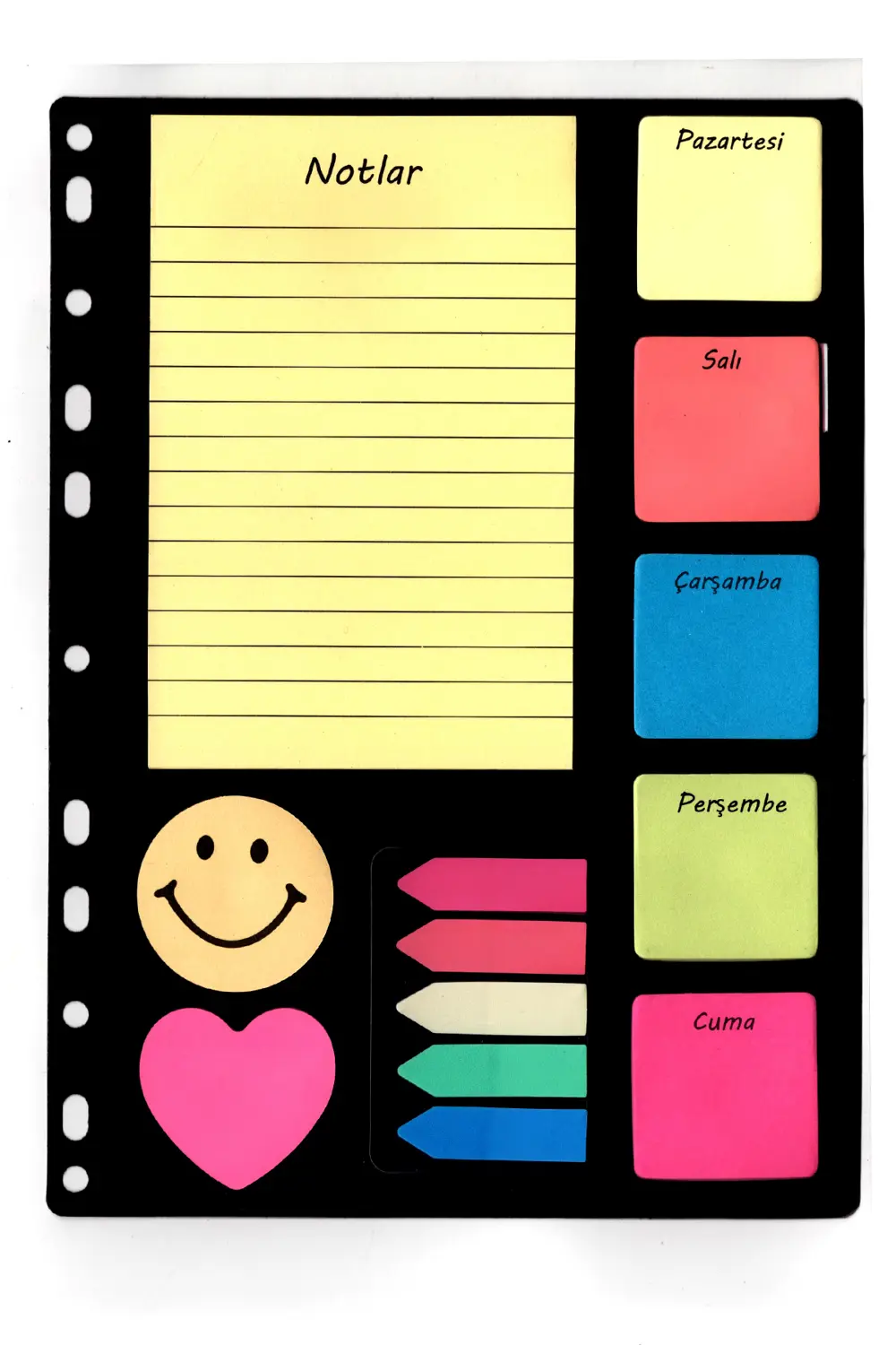 Karışık posit yapışkanlı not kağıdı pos it (19x26 cm)