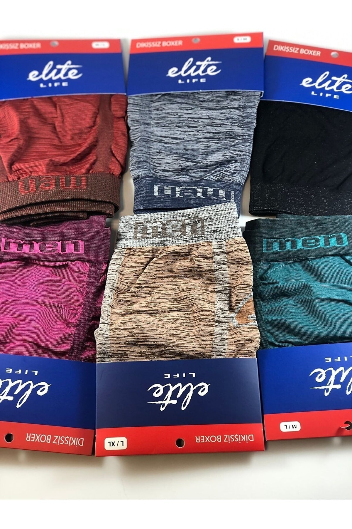 Karışık Renk 3'lü Erkek Dikişsiz Mikro Boxer