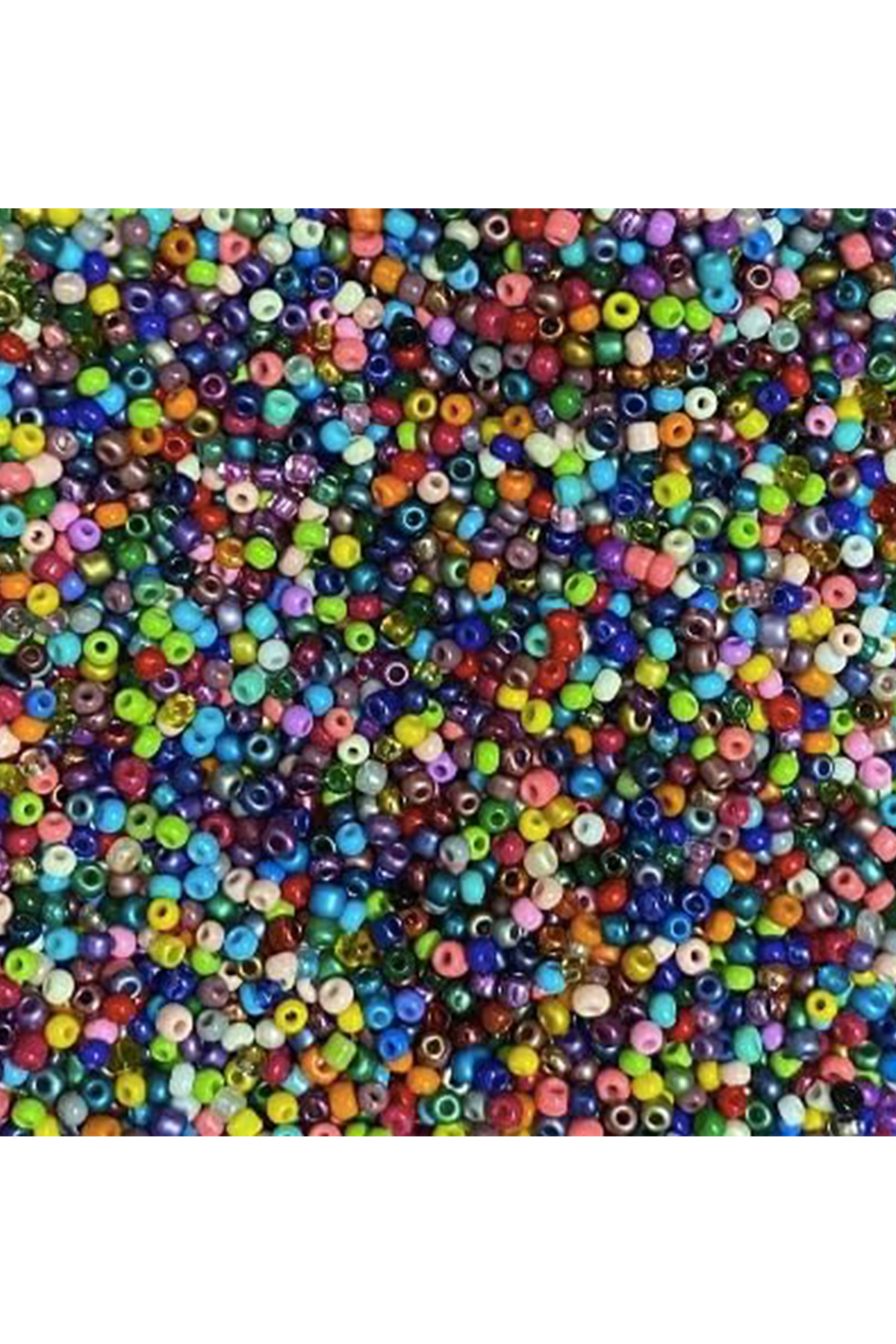 Just Cheap Store Karişik Renk 4 Mm Yaklaşik 1100 Adet / 100 Gram Cam Boncuk Oya Ya
