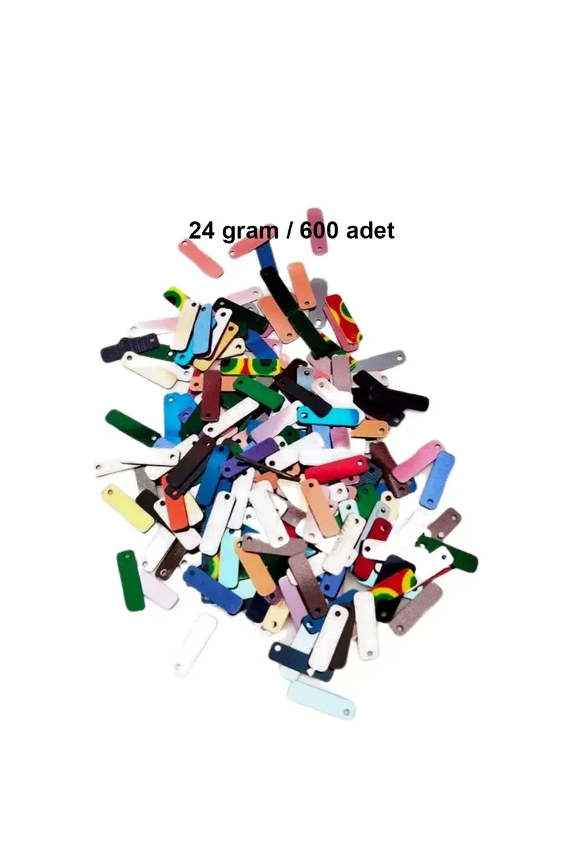 Karışık Renkler 15 x 5 mm Dantel Oya Yazma Halhal Abiye Lazer Kes