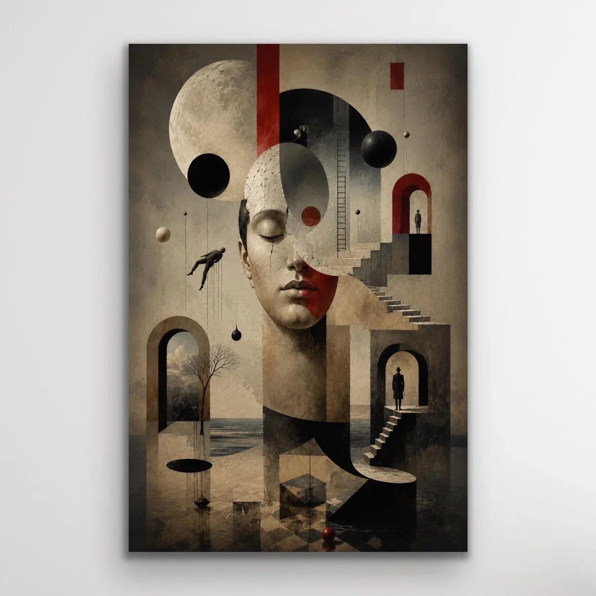 Karışık Rüyalar Soyut Kanvas Tablo 40X60 - Çerçevesiz Duvar Sanatı