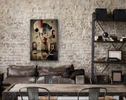 Karışık Rüyalar Soyut Kanvas Tablo 60X90 CM - Çerçevesiz Duvar Sanatı