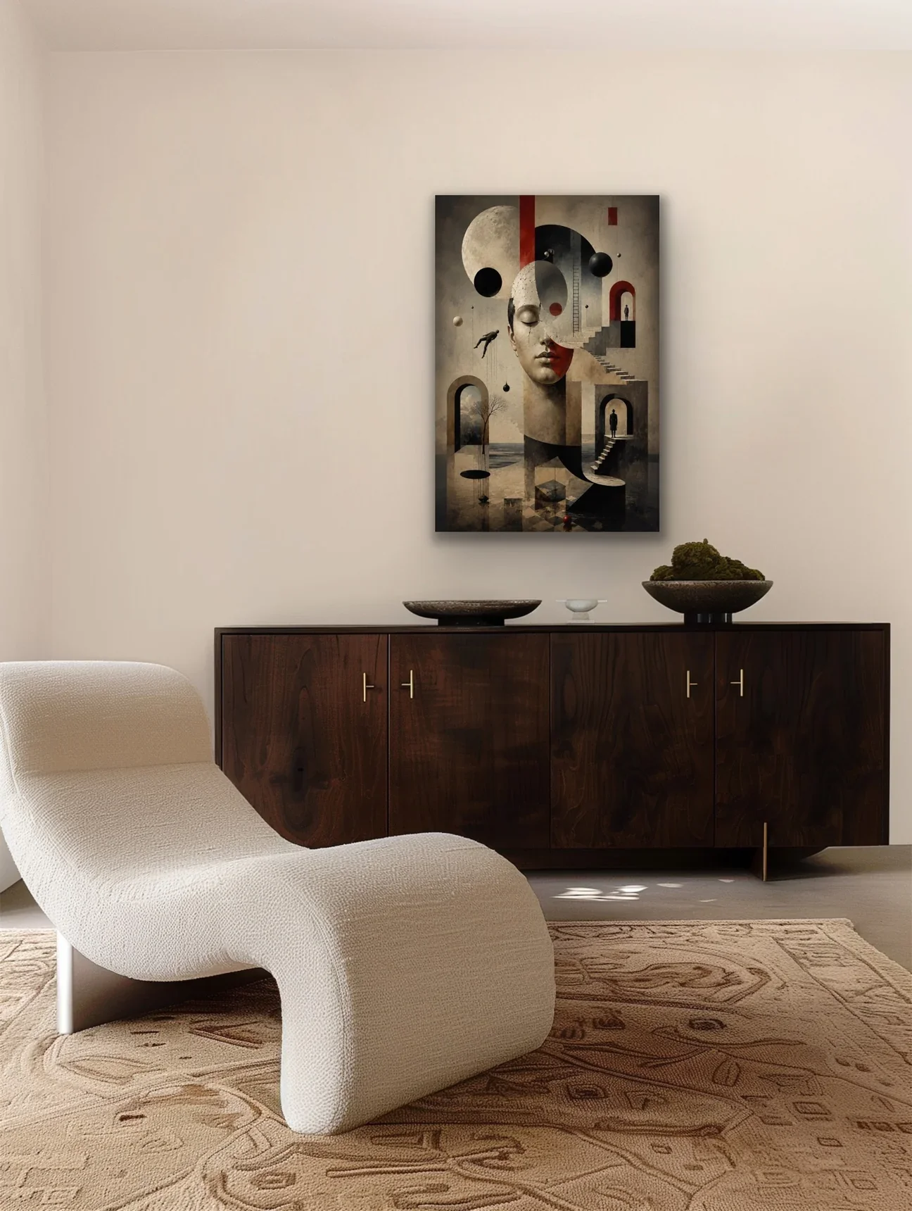 Karışık Rüyalar Soyut Kanvas Tablo 60X90 CM - Çerçevesiz Duvar Sanatı