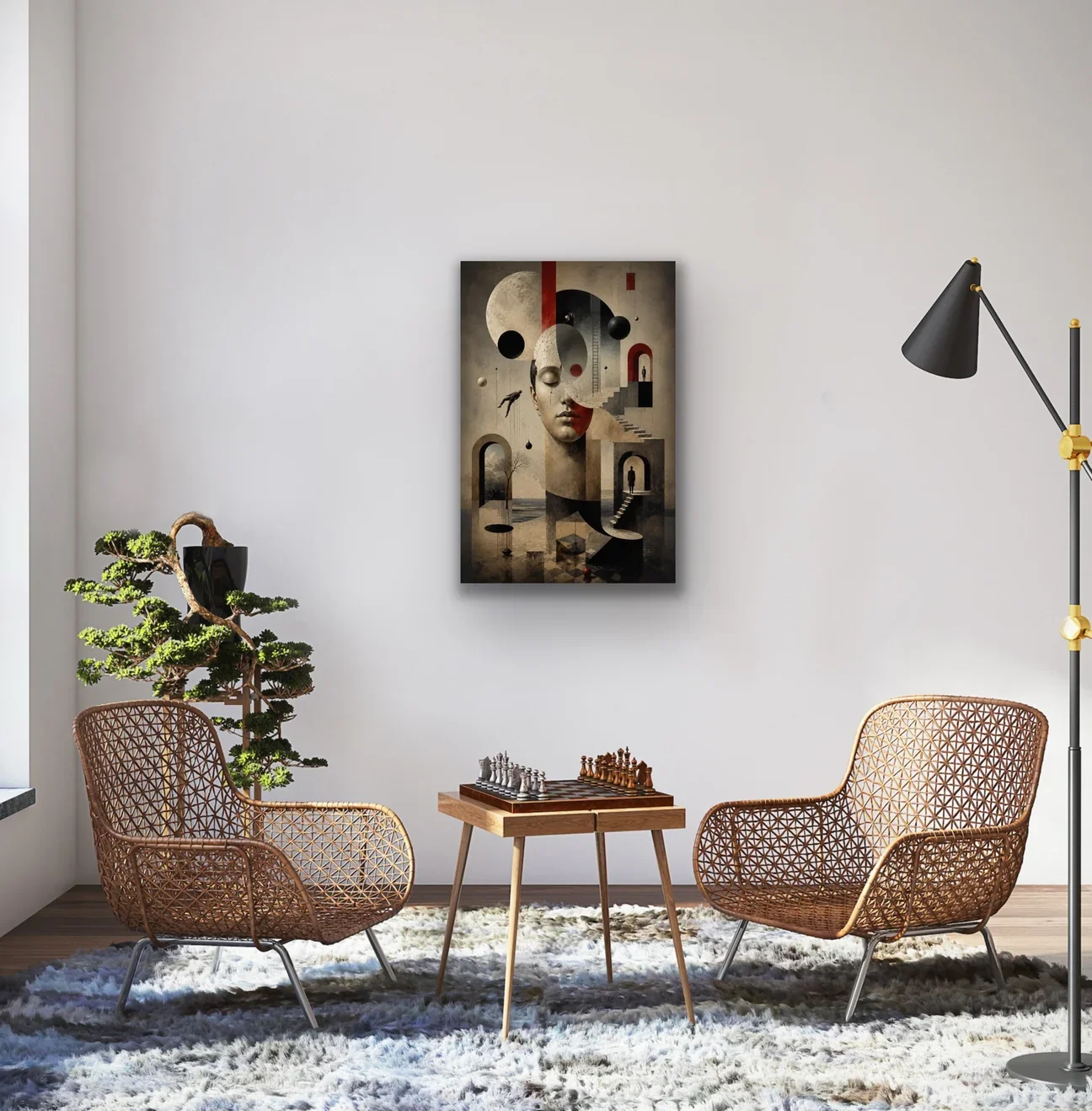 Karışık Rüyalar Soyut Kanvas Tablo 40X60 - Çerçevesiz Duvar Sanatı