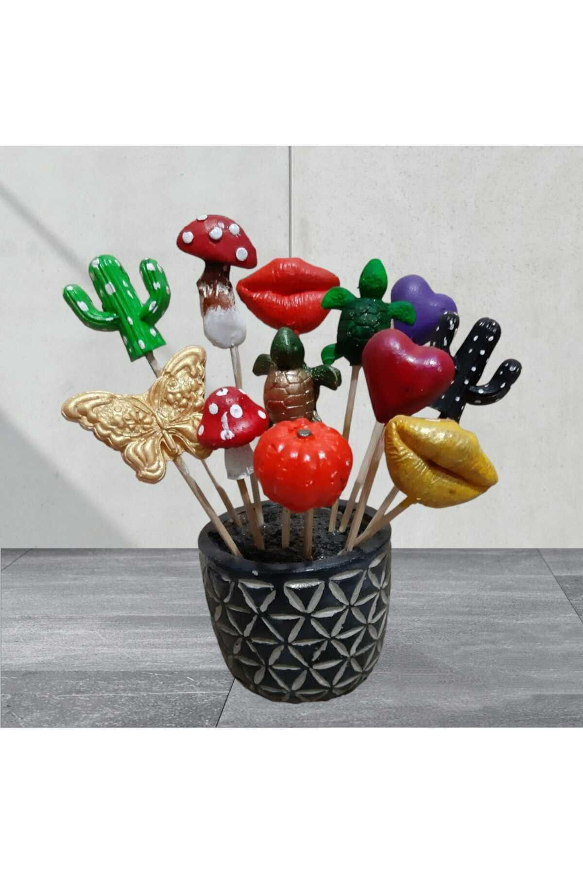 Dodemert Home Karışık Saksı Dibi Süsleri 1 & Teraryum Obje 7 Adet