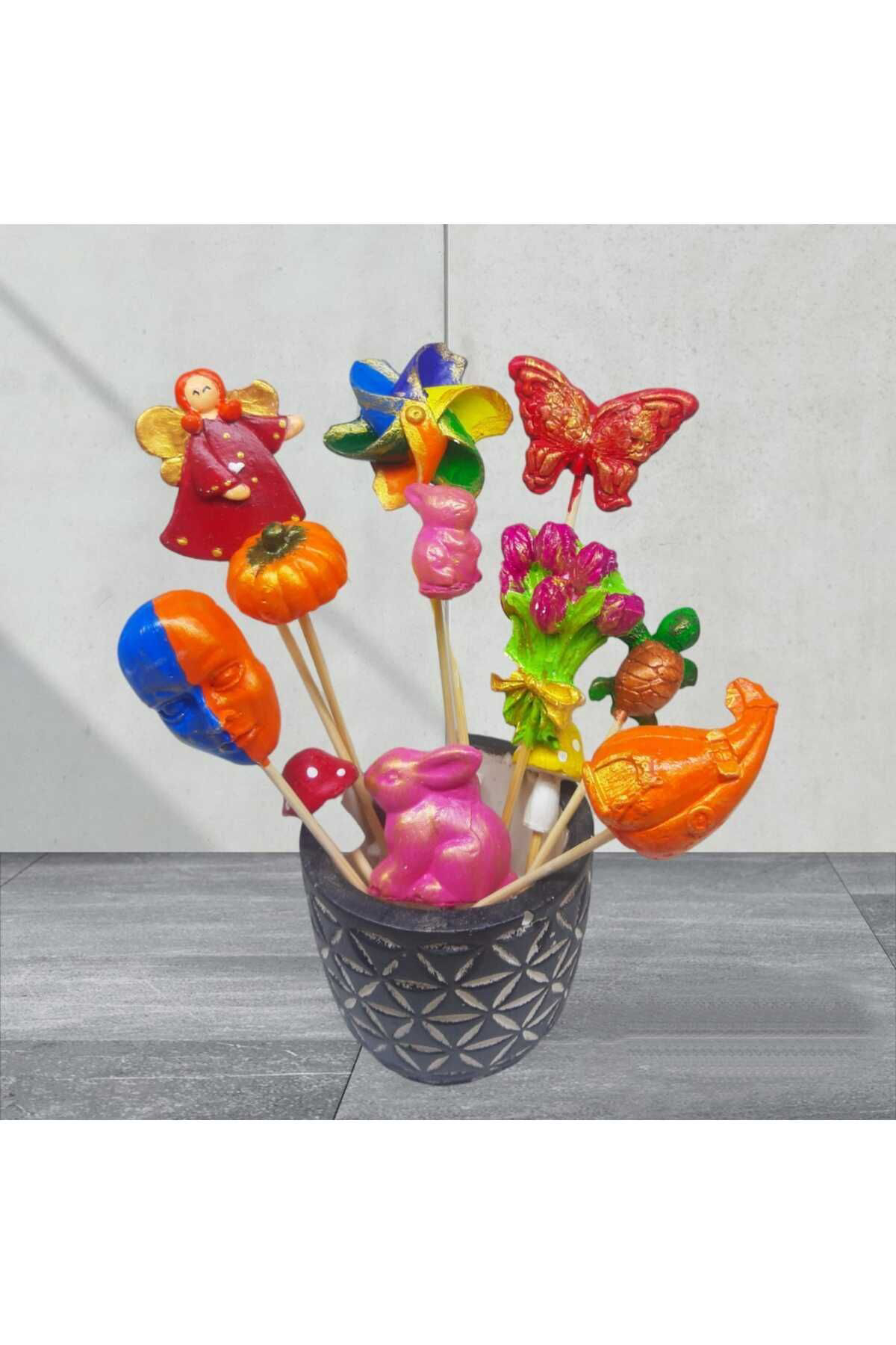 Dodemert Home Karışık Saksı Dibi Süsleri & Teraryum Obje 7 Adet