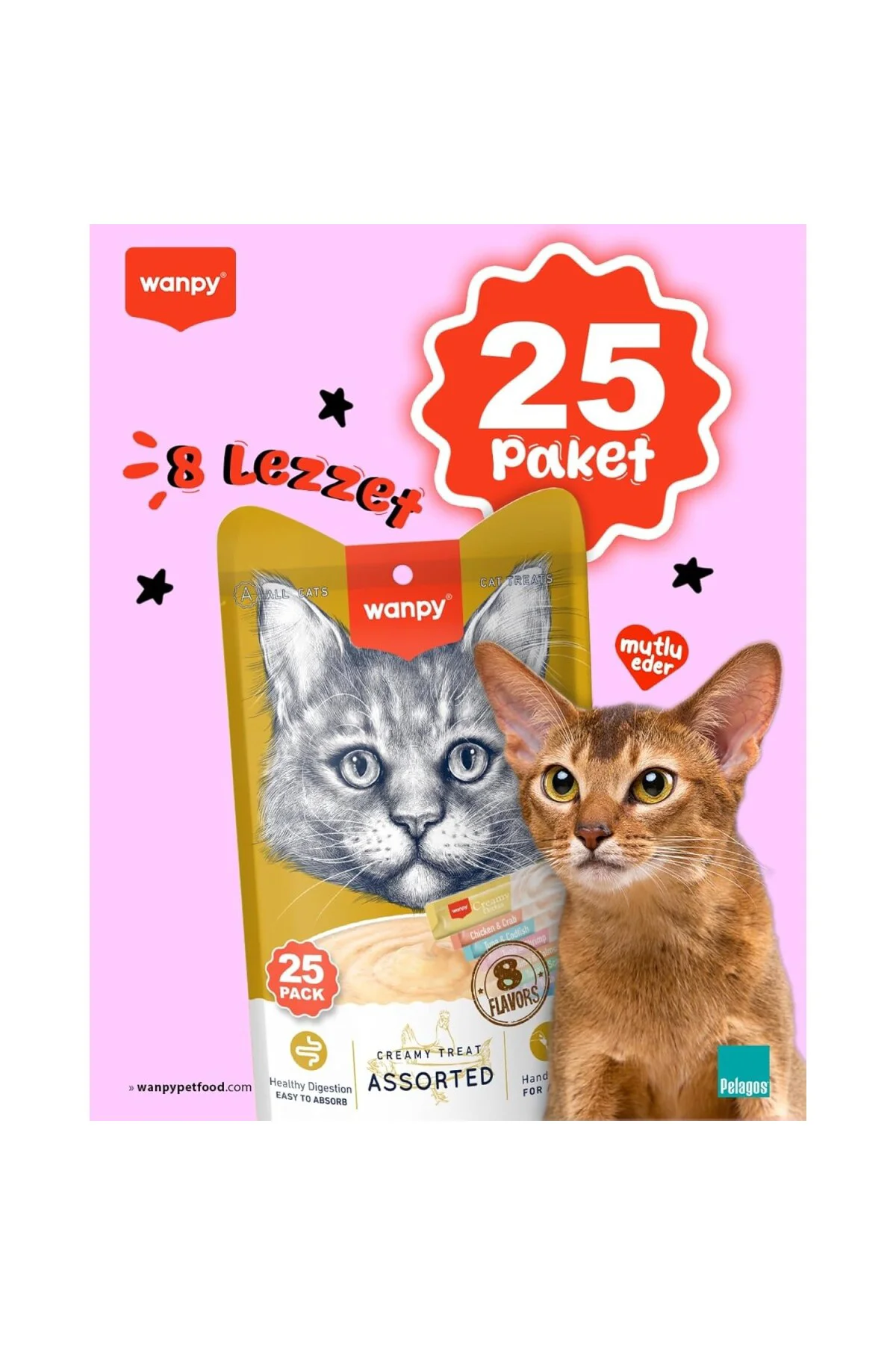 Karışık Sıvı Kedi Ödülü 25x14 gr