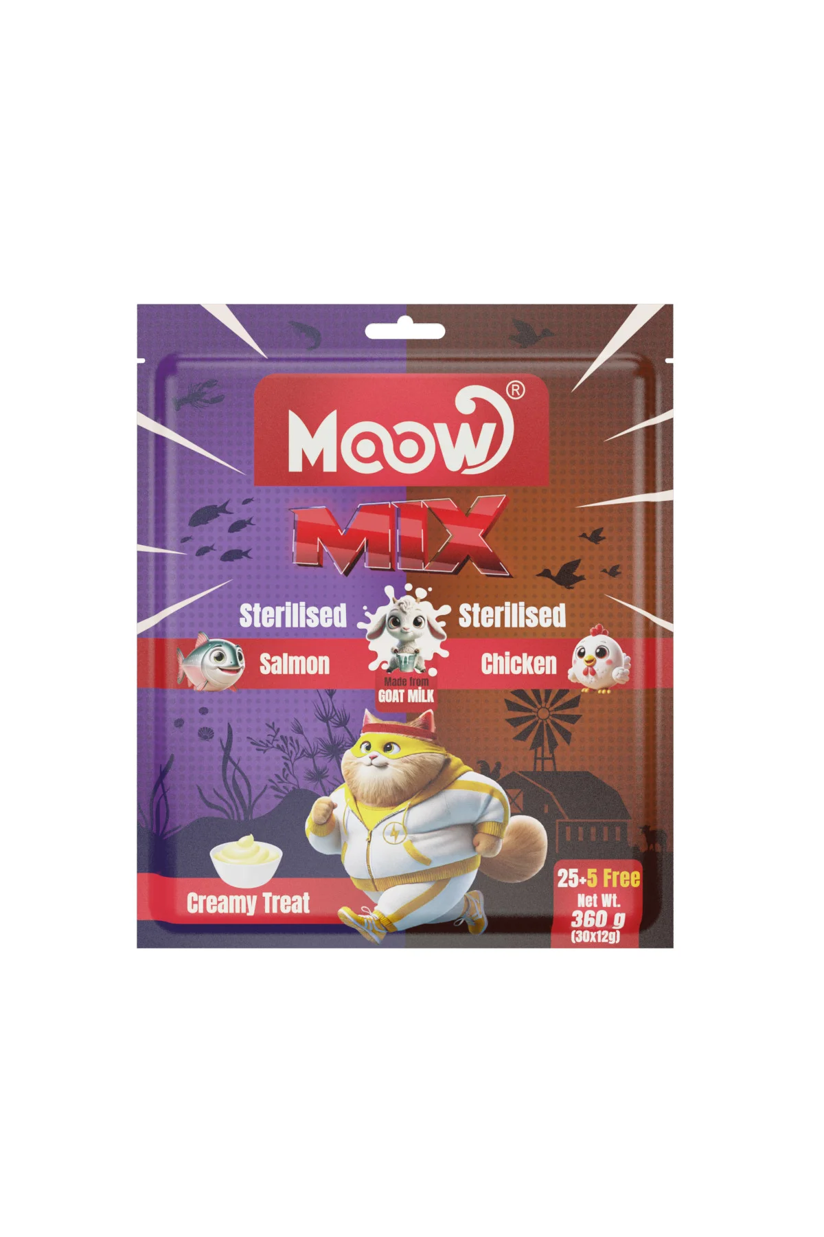 Karışık Somonlu & Tavuklu Keçi Sütlü 12gr X 30' Lu Sterilised (KI