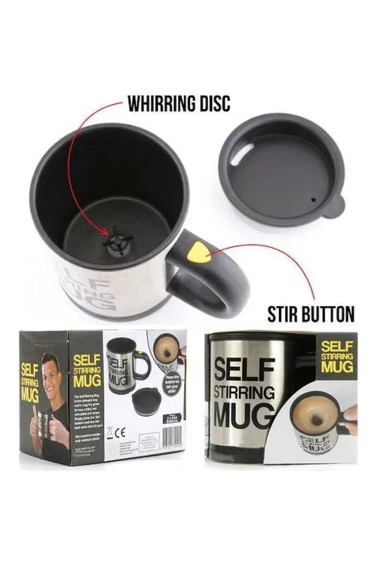 Karıştırıcı Özellikli Mikser Kupa Bardak Self Stirring Mug