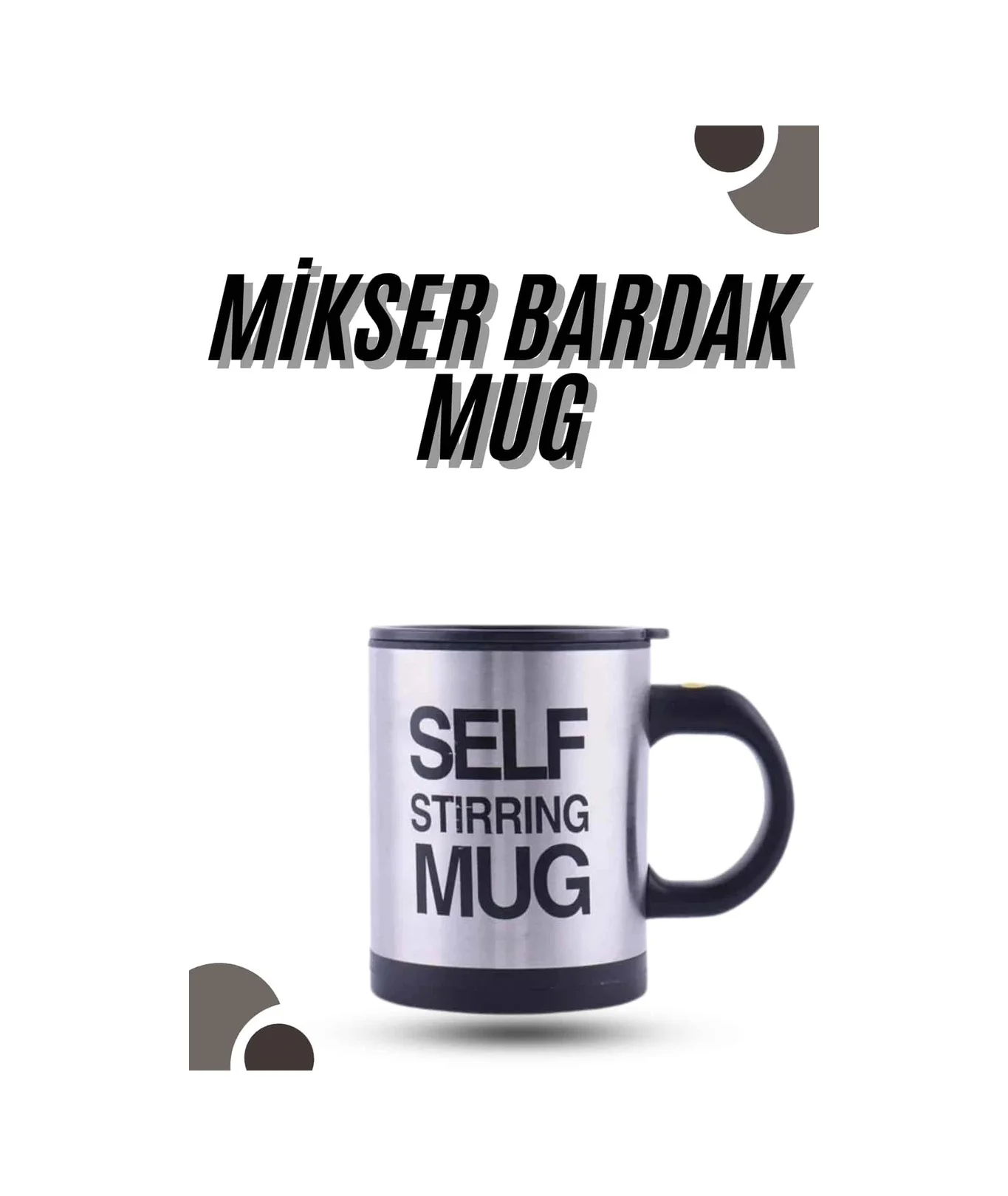 Karıştırıcı Özellikli Mikser Kupa Bardak Kompakt Taşınabilir Mug 