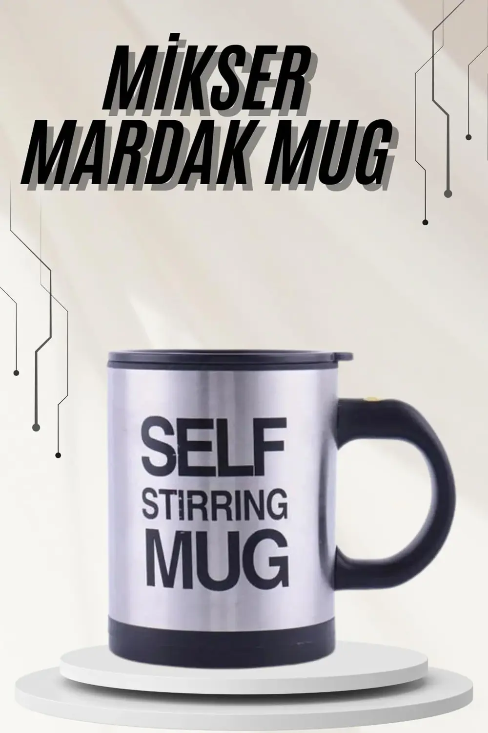 Karıştırıcı Özellikli Mikser Kupa Bardak Termos Bardak