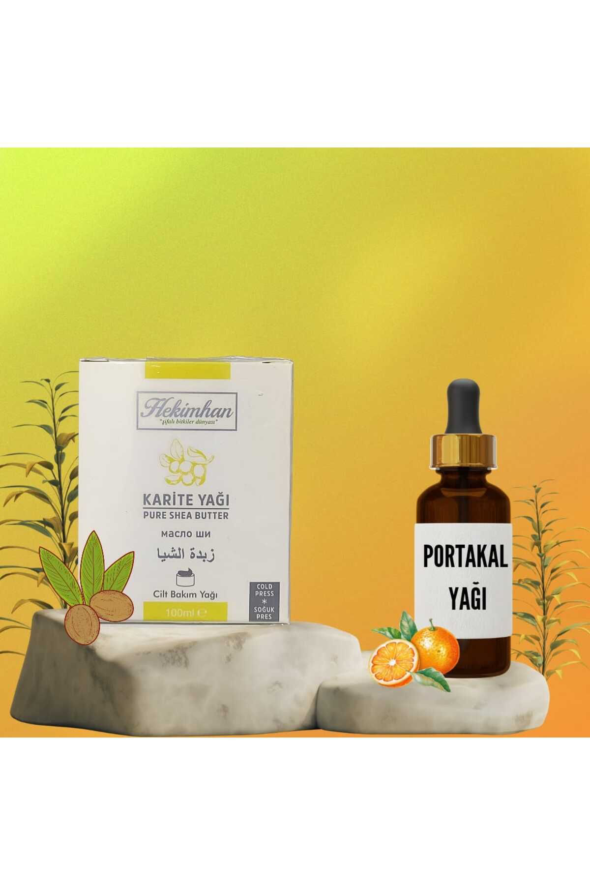 Karite Cilt Bakım Yağı 100 ml + Portakal Yağı 20 ml