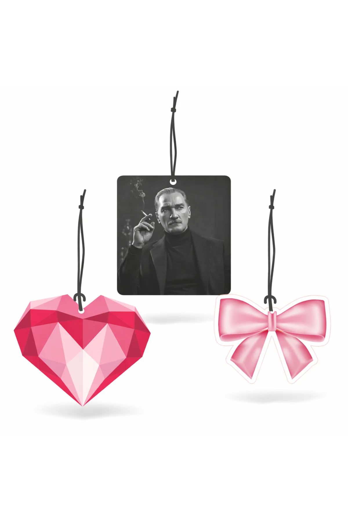 Karizma Gazi Atatürk & Kalp 3’lü Set | Romantik & Cool Premium To