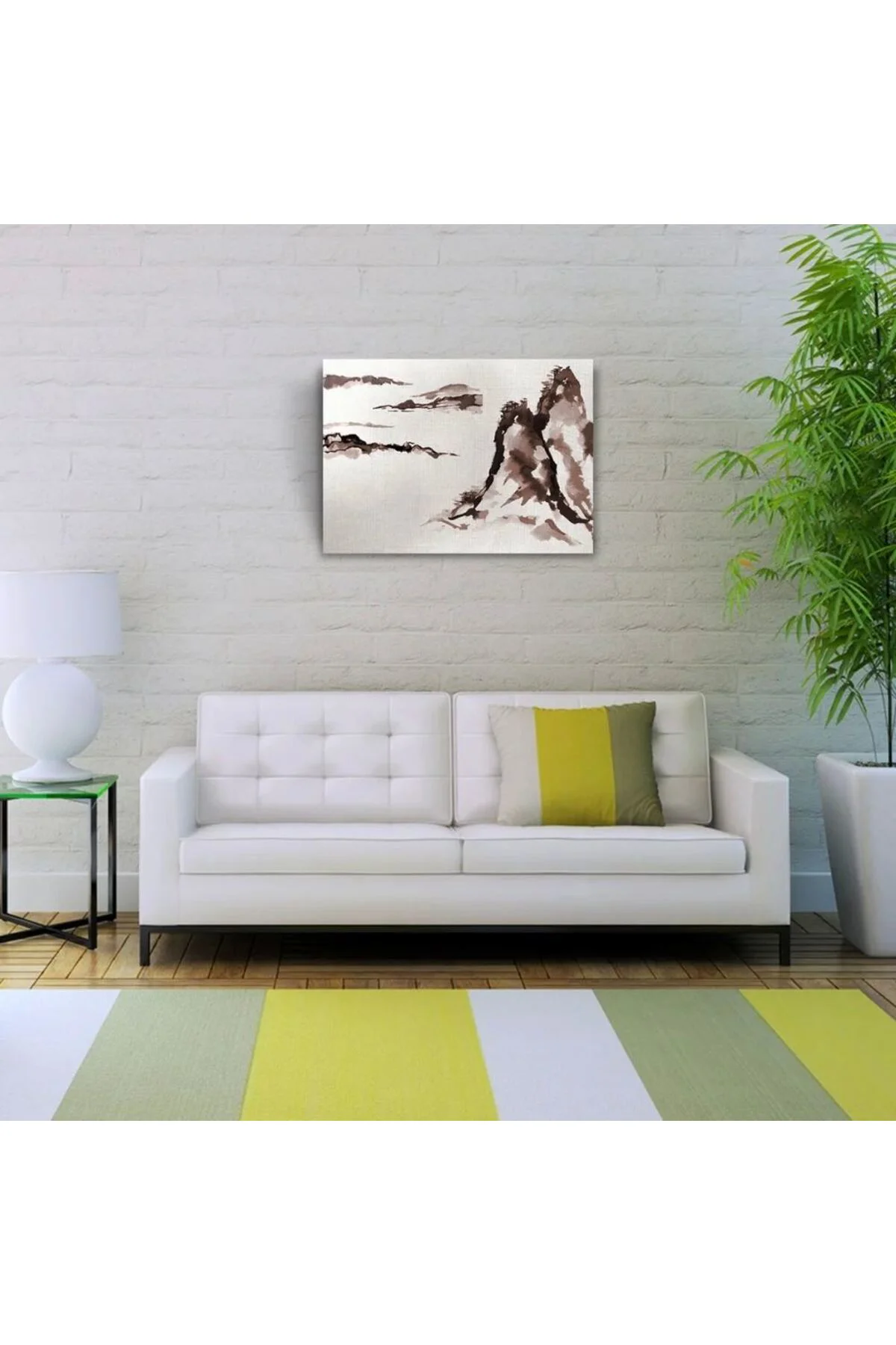 Karla Kaplı Kayalıklar Yağlıboya Kanvas Tablo 50 x 70 Karla Kaplı Kayalıklar Yağlıboya Kanvas Tablo 50 x 70