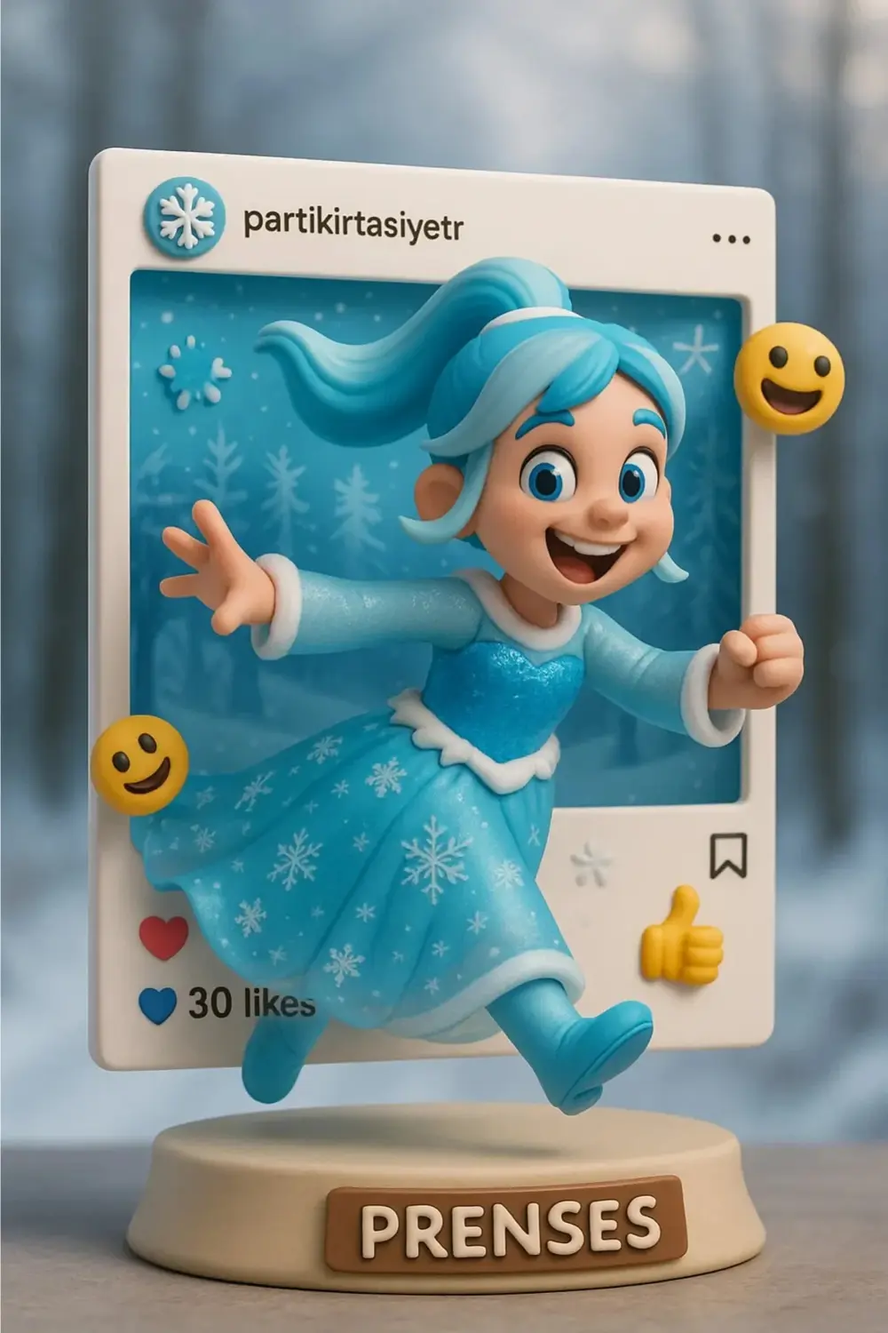 Parti Kırtasiye Karlar Ülkesi Frozen Elsa Kostüm Kız Çocuk Ön Kısa Arka Uzun Kuyr