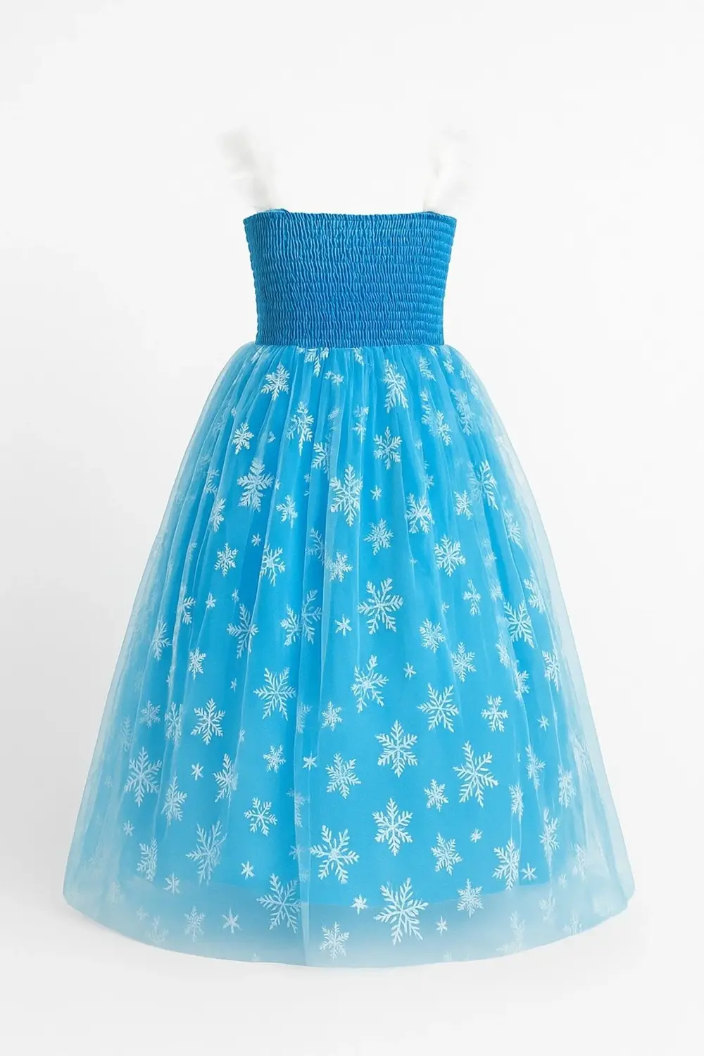 Karlar Ülkesi Kostüm Frozen Elsa Kız Çocuk Mavi Elbise Doğum Günü