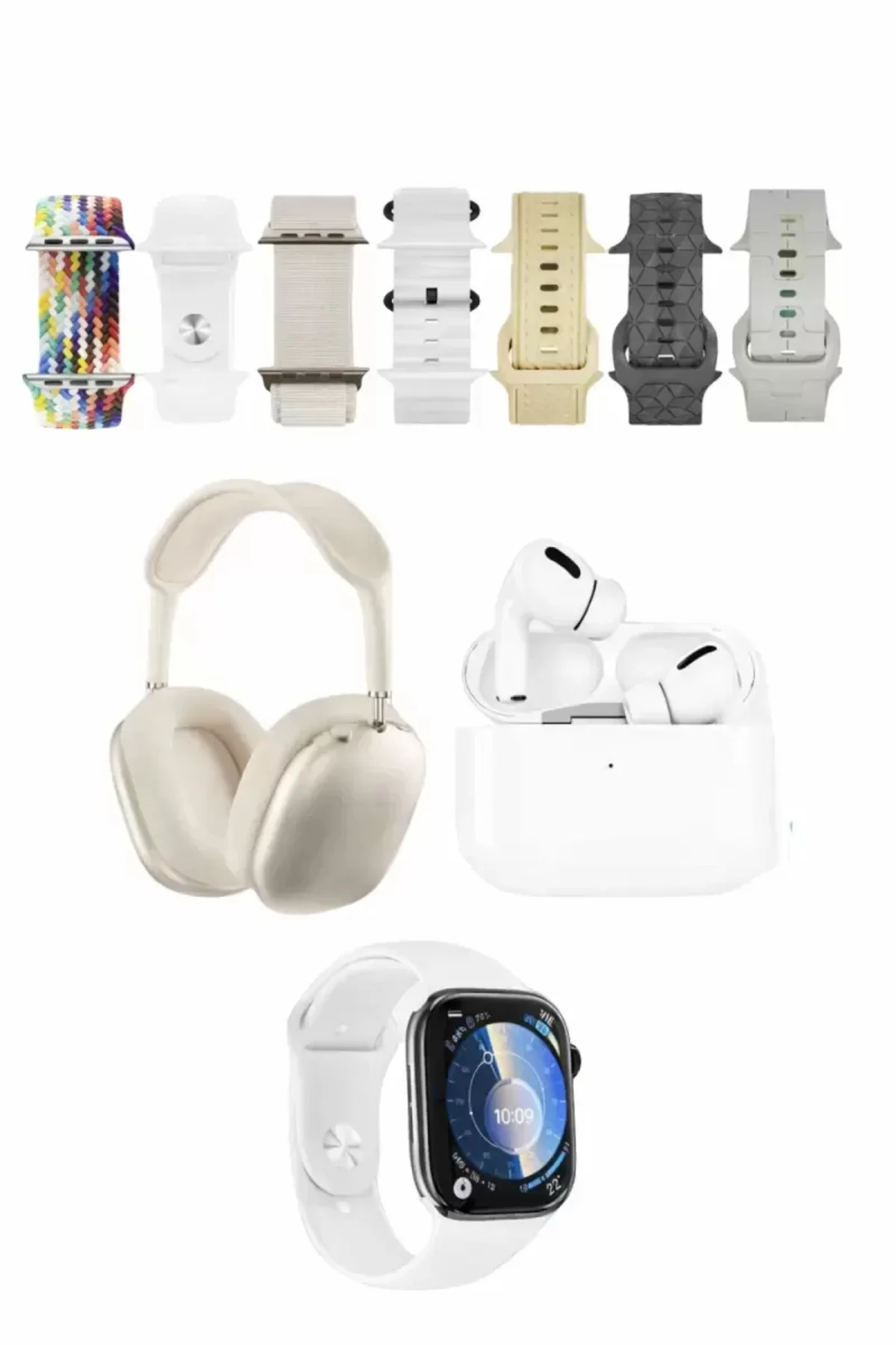 Karler Bass K32 Kombo 7 Adet Kordon Akıllı Saat Airpods Kulaklık 