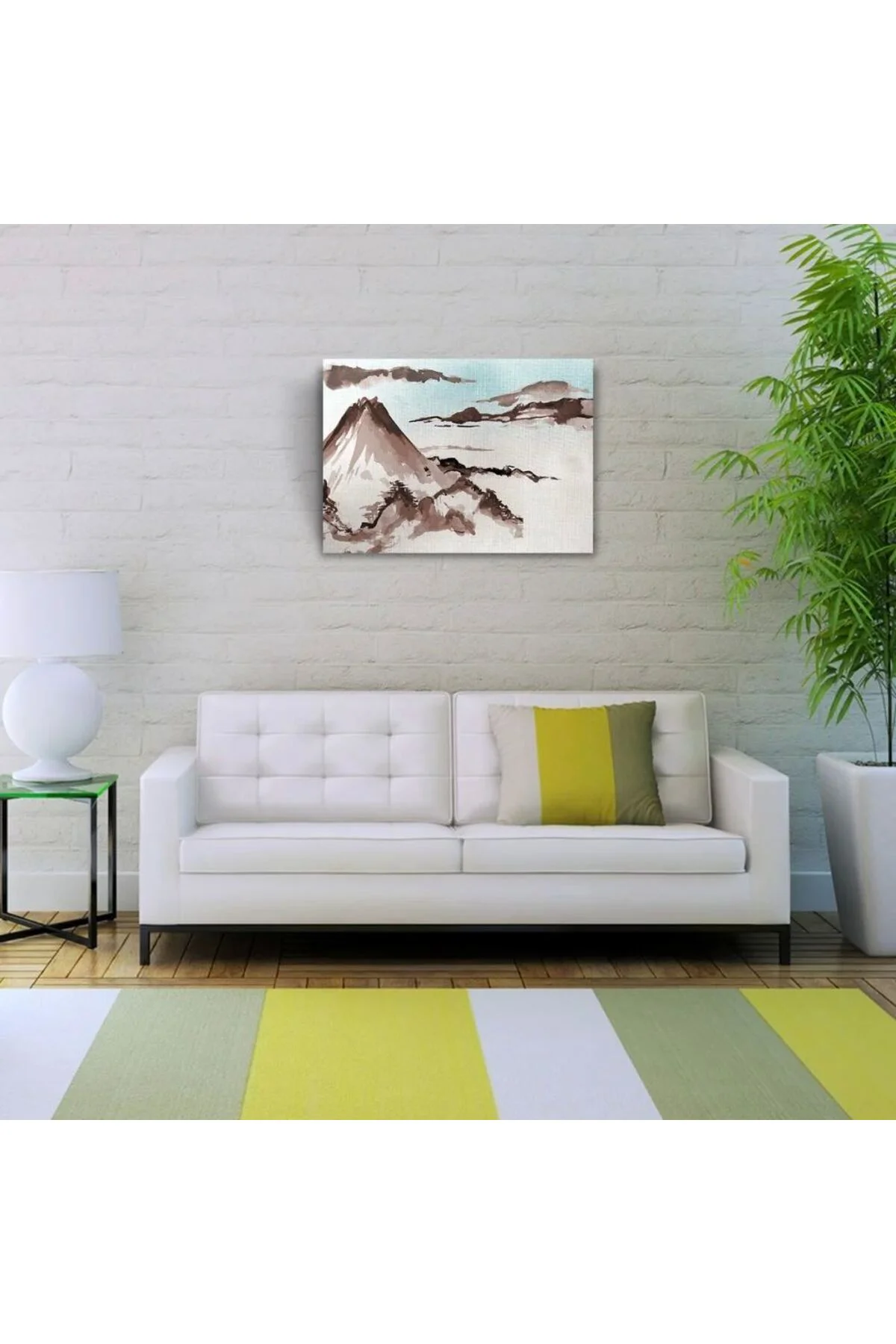 Karlı Dağlar Gri Bulutlar Yağlıboya Kanvas Tablo 50 x 70 Fiyatı, Yorumları ve Özellikleri