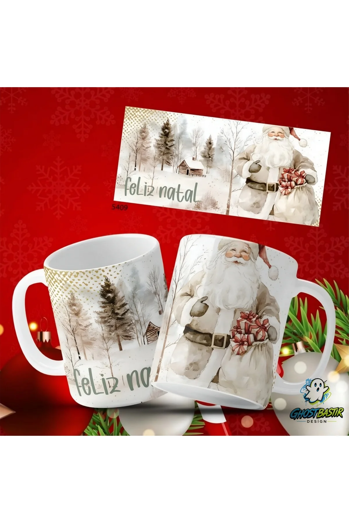 Karlı Noel | Yılbaşı Kupa Bardak | Tek Adet K0582 Karlı Noel | Yılbaşı Kupa Bardak | Tek Adet K0582