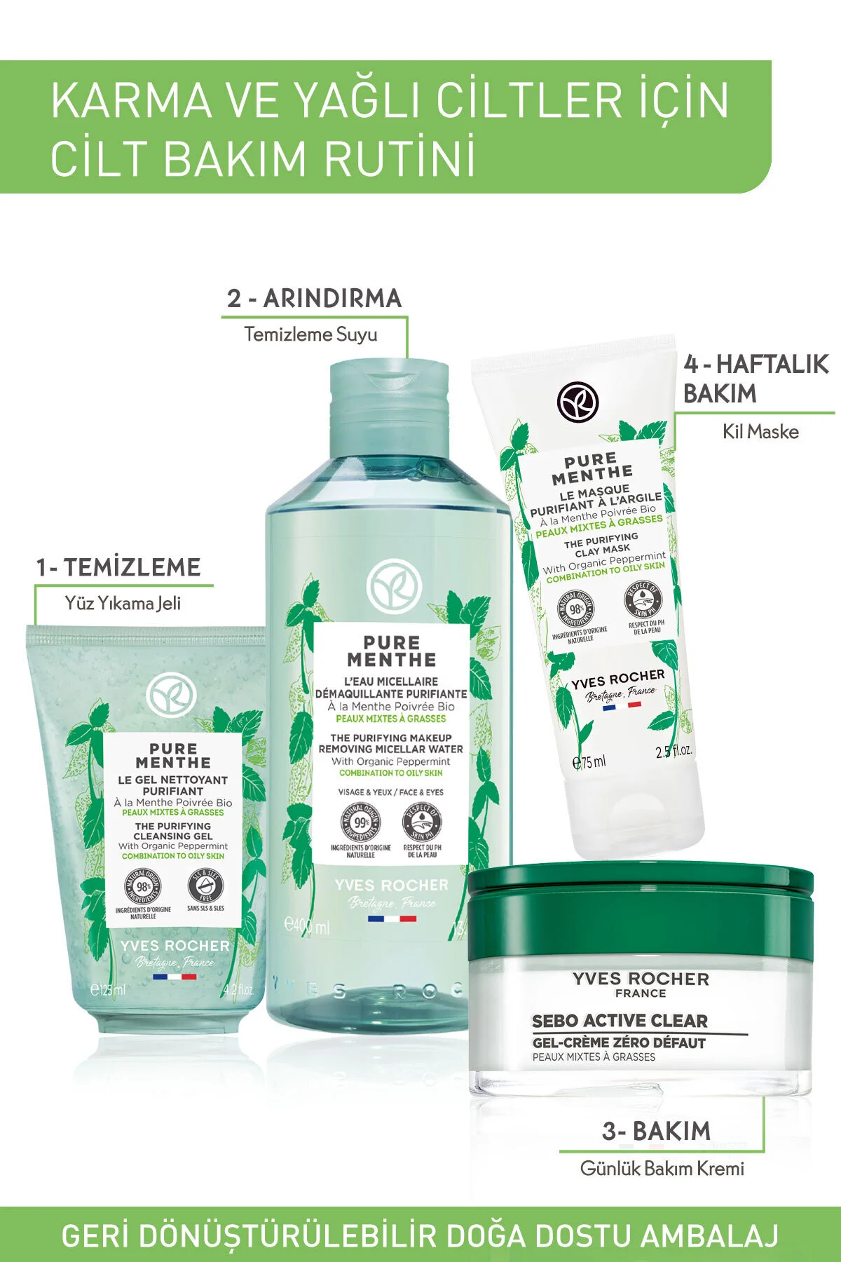 Karma ve Yağlı Cilt, Arındırıcı, Temizleyici, Matlaştırıcı Prebiy