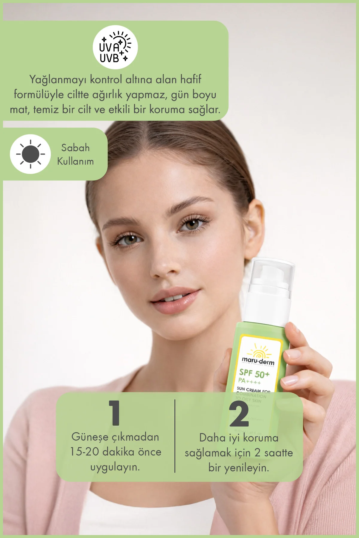 Karma Ve Yağlı Ciltler için Güneş Kremi SPF 50+ PA++++ | Yeni Nesil Kore Filtreli 50 ML - Görsel 3