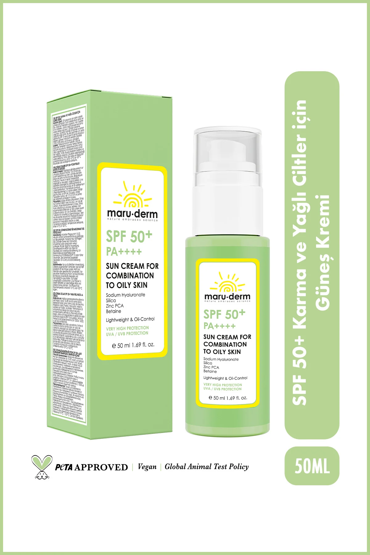 Karma Ve Yağlı Ciltler için Güneş Kremi SPF 50+ PA++++ | Yeni Nes